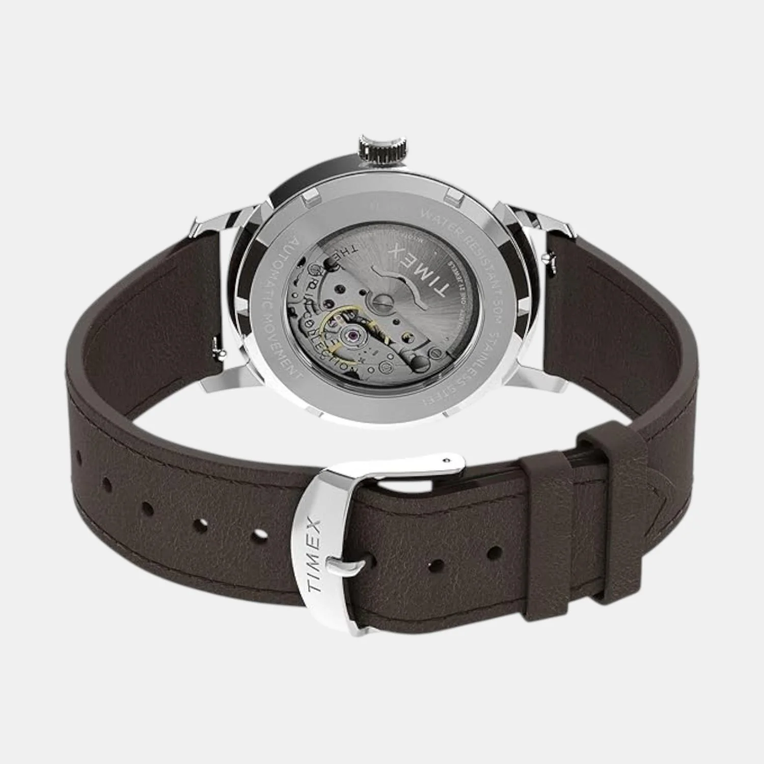 Men Automatic Blue Dial Analog Leather Watch TW2V44500U9 - Image 5