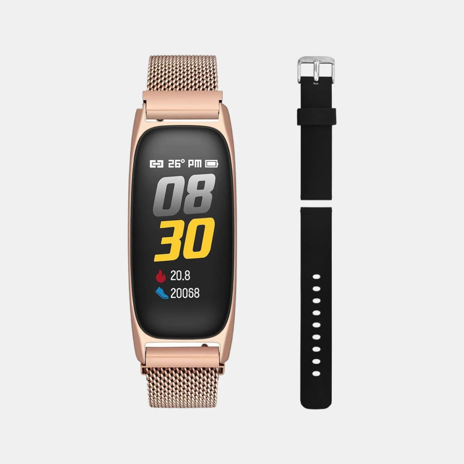Men Processor Black Dial Digital Stainless Steel Watch TWTXB100T