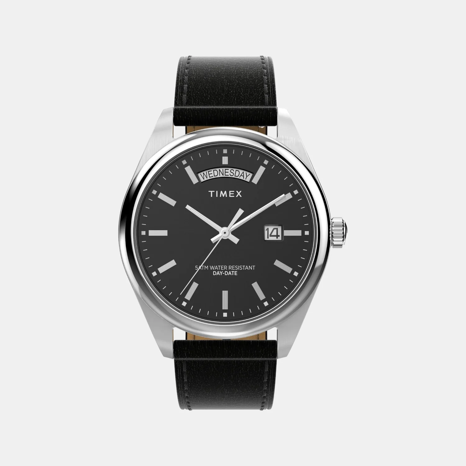 Men Quartz Black Dial Analog Leather Watch TW2W57400UJ - Image 2