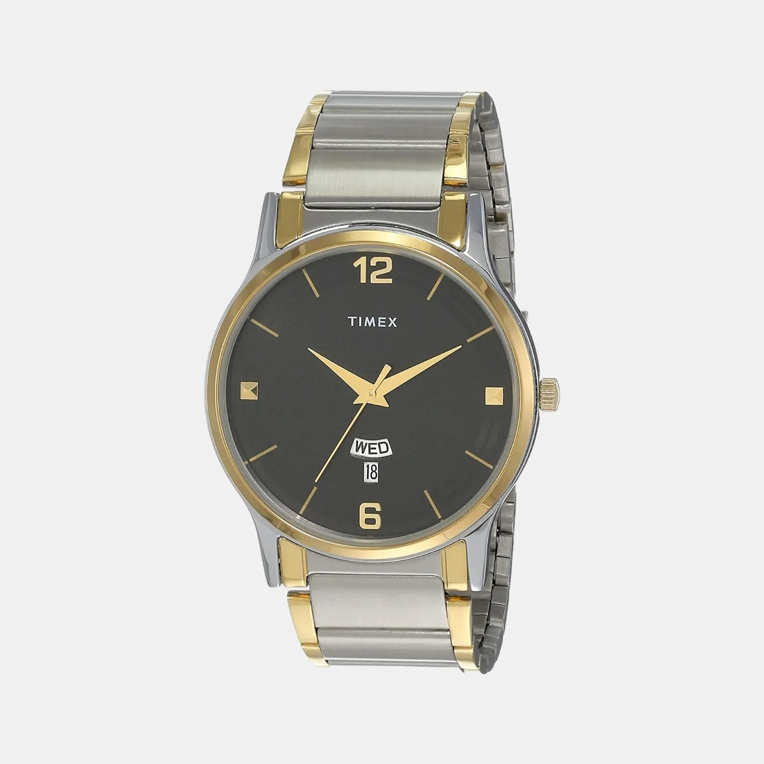 Men Quartz Black Dial Analog Stainless Steel Watch TW000T140