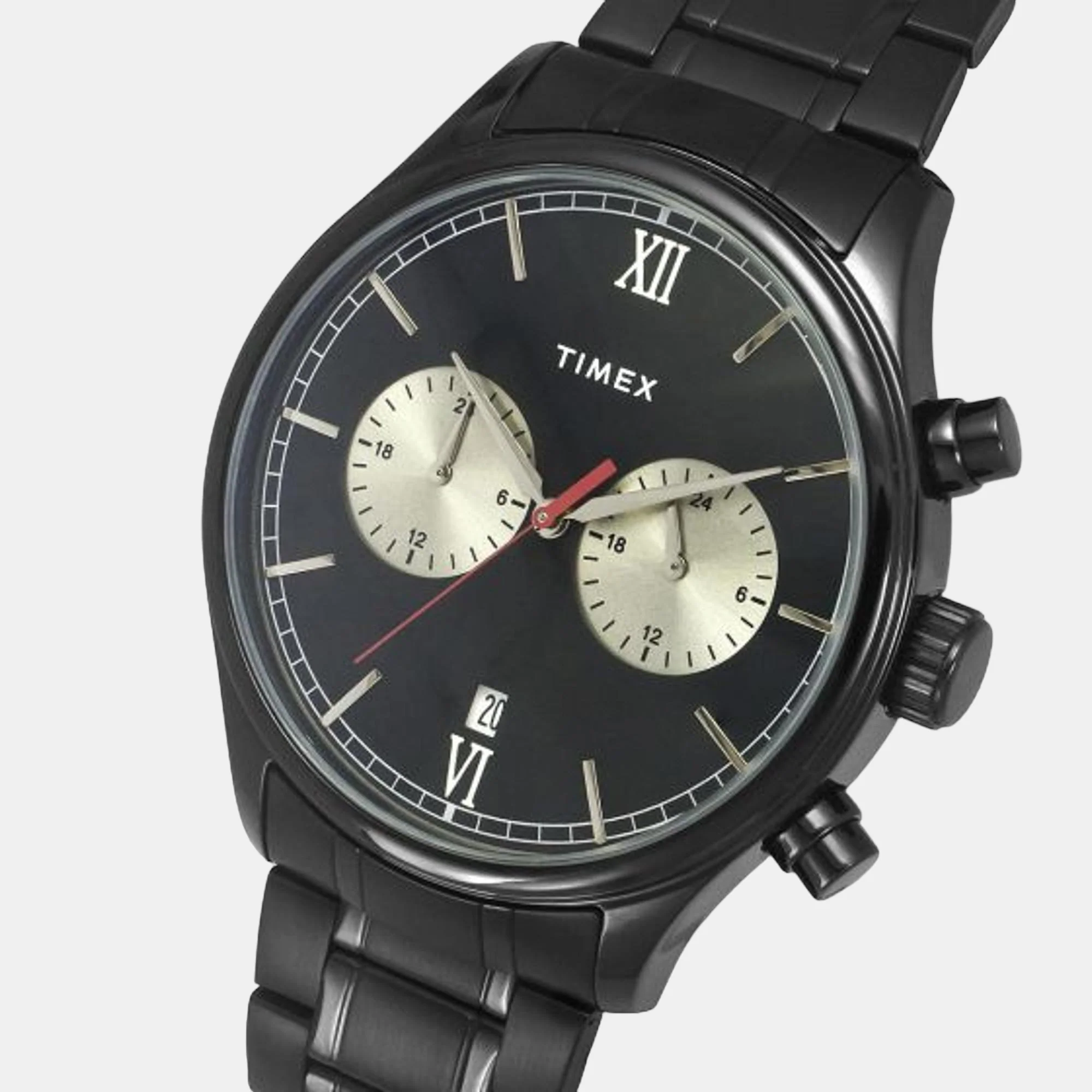 Men Quartz Black Dial Chronograph Stainless Steel Watch TWEG19809 - Image 4