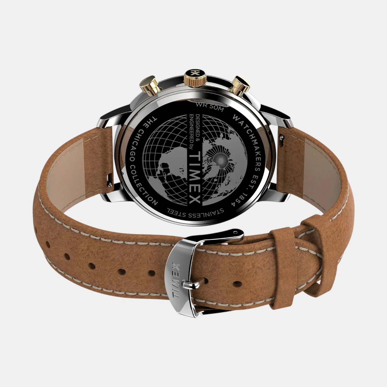 Men Quartz Blue Dial Analog Leather Watch TW2U39000UJ - Image 5