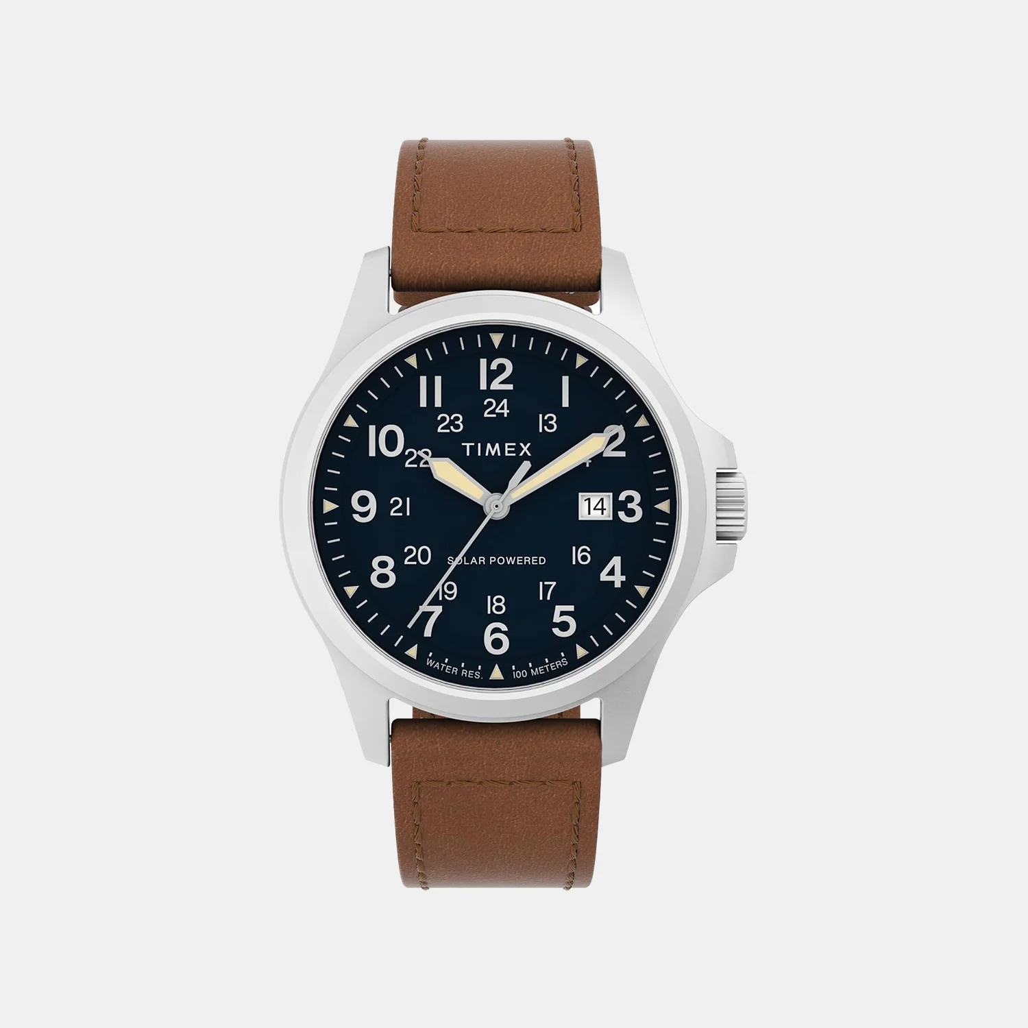 Men Quartz Blue Dial Analog Leather Watch TW2V03600X6