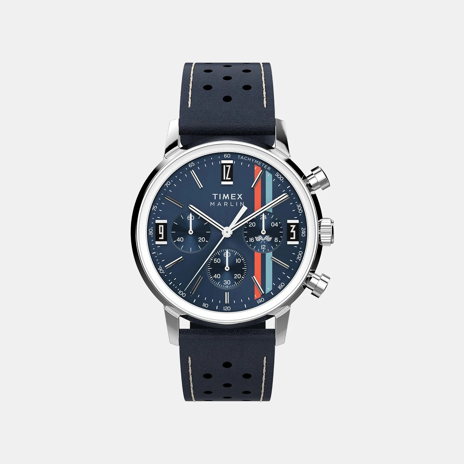 Men Quartz Blue Dial Analog Leather Watch TW2W99000UJ