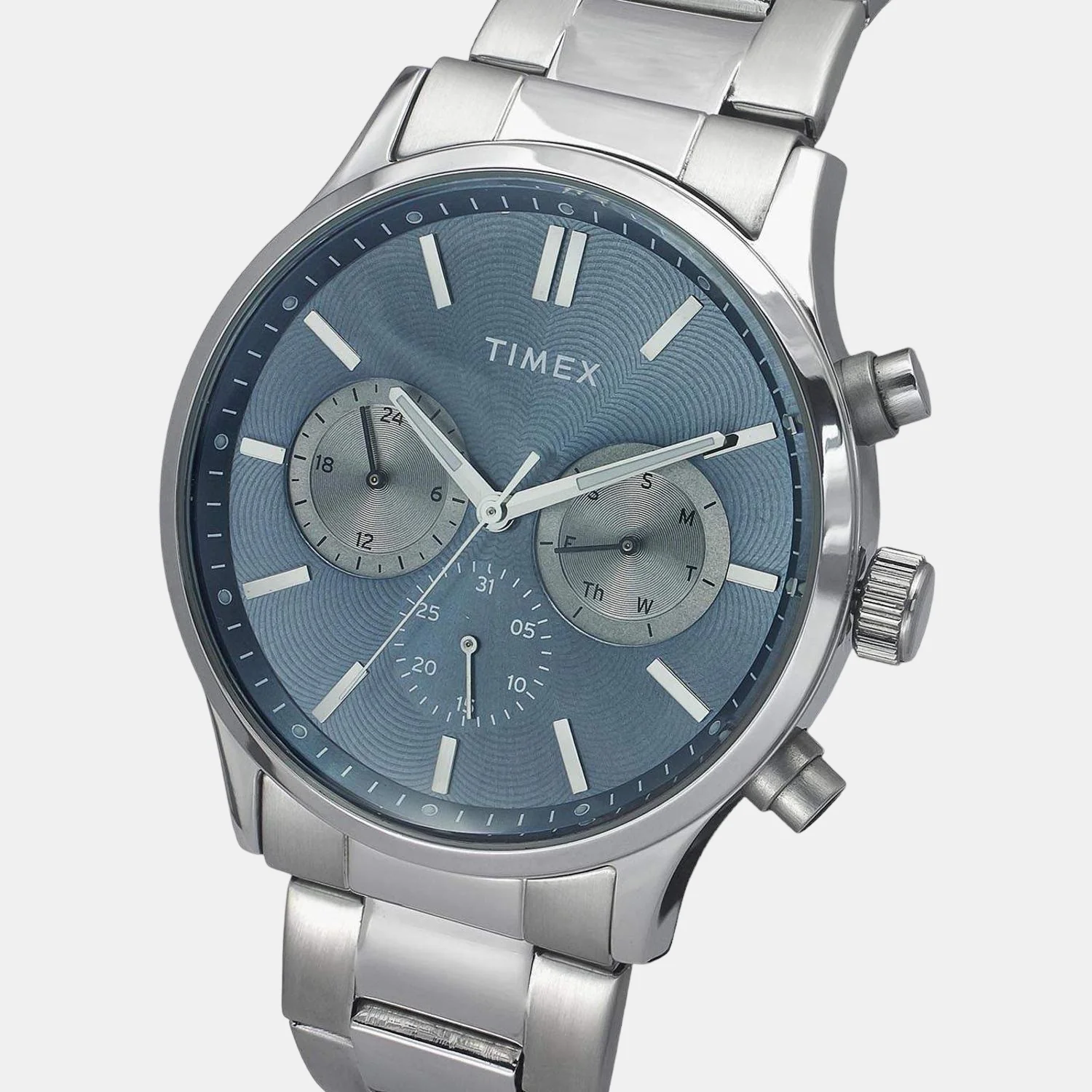 Men Quartz Blue Dial Chronograph Stainless Steel Watch TWEG19604 - Image 4