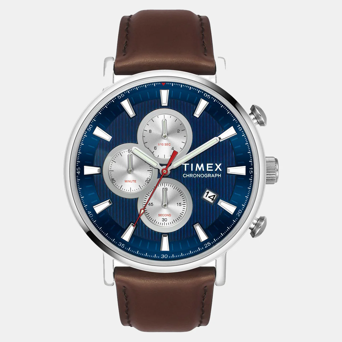 Men Quartz Blue Dial Analog Leather Watch TWEG20024-EX - Image 2