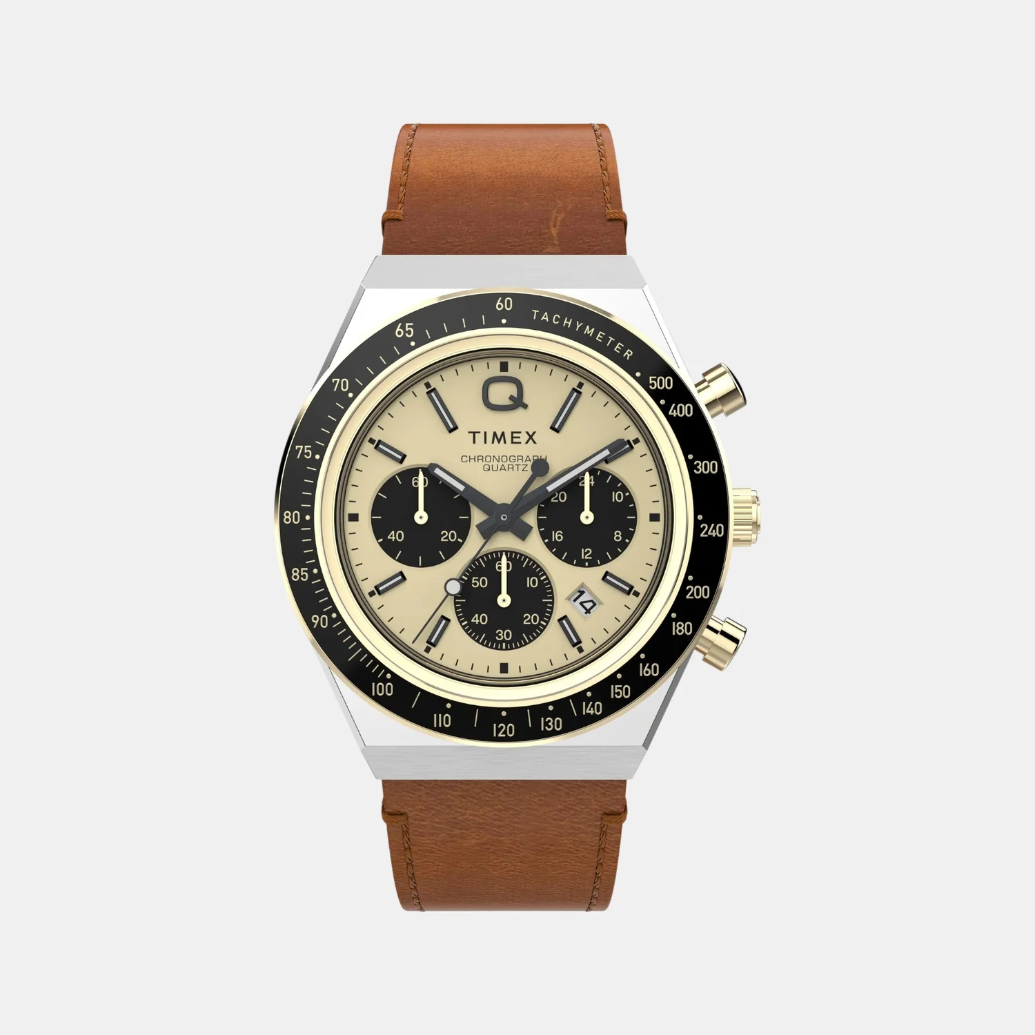 Men Quartz Gold Dial Analog Leather Watch TW2W64400UJ - Image 2