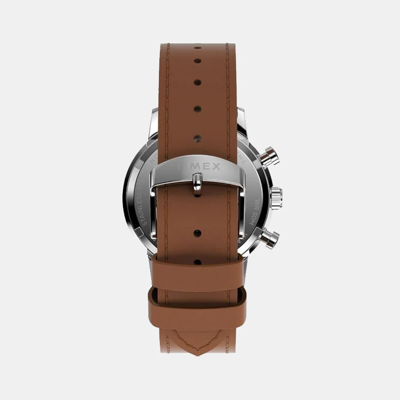 Marlin Men Quartz Green Dial Chronograph Leather Watch TW2W10100UJ - Image 3