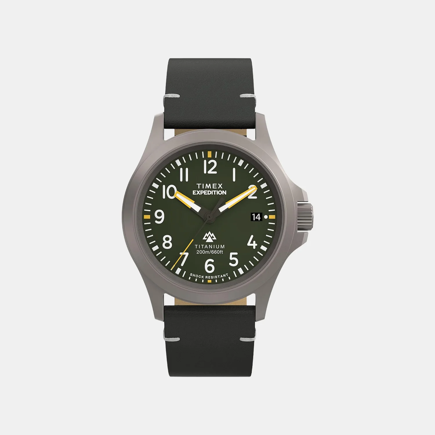 Men Quartz Green Dial Analog Plastic Watch TW2W78100UJ