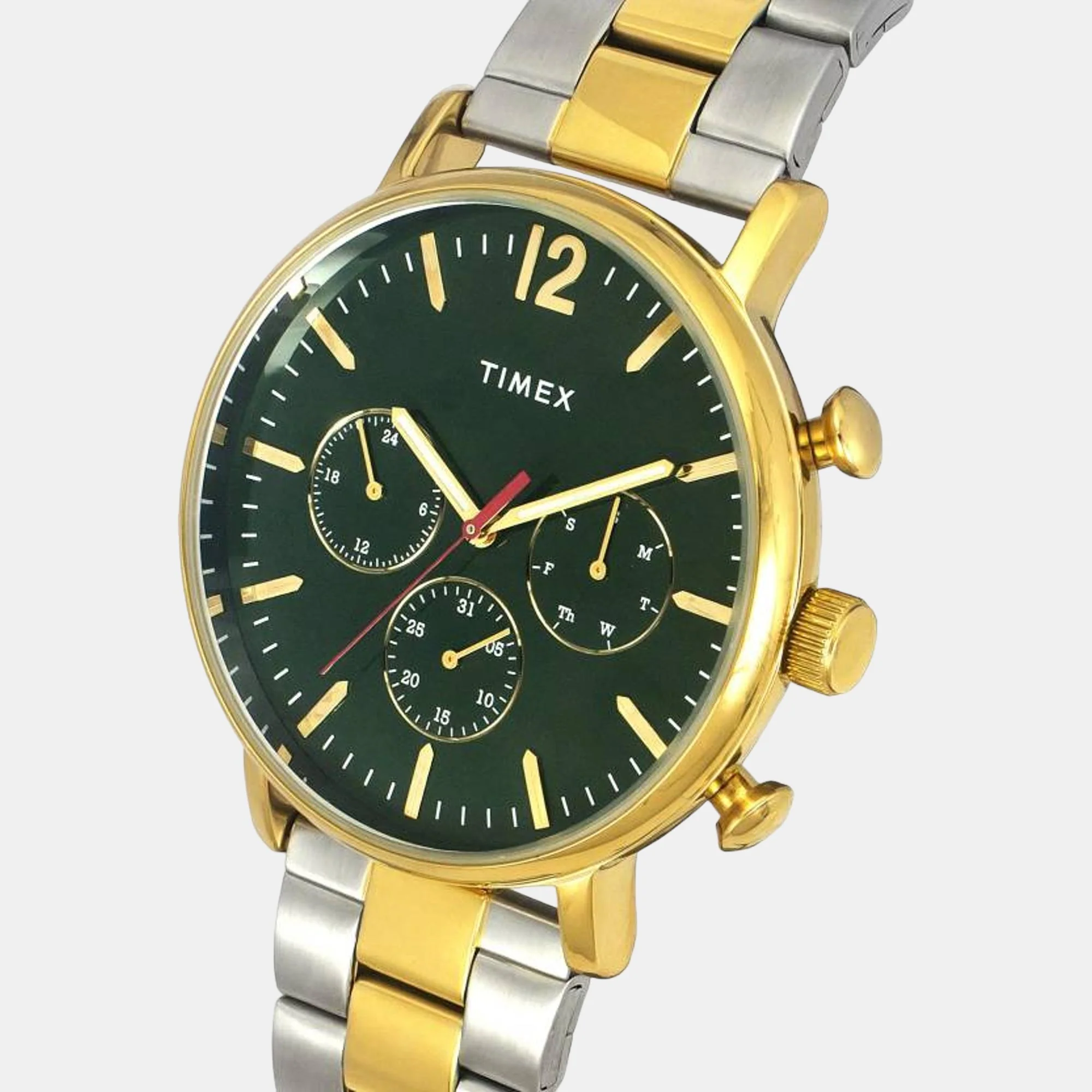 Men Quartz Green Dial Chronograph Stainless Steel Watch TWEG20008 - Image 2