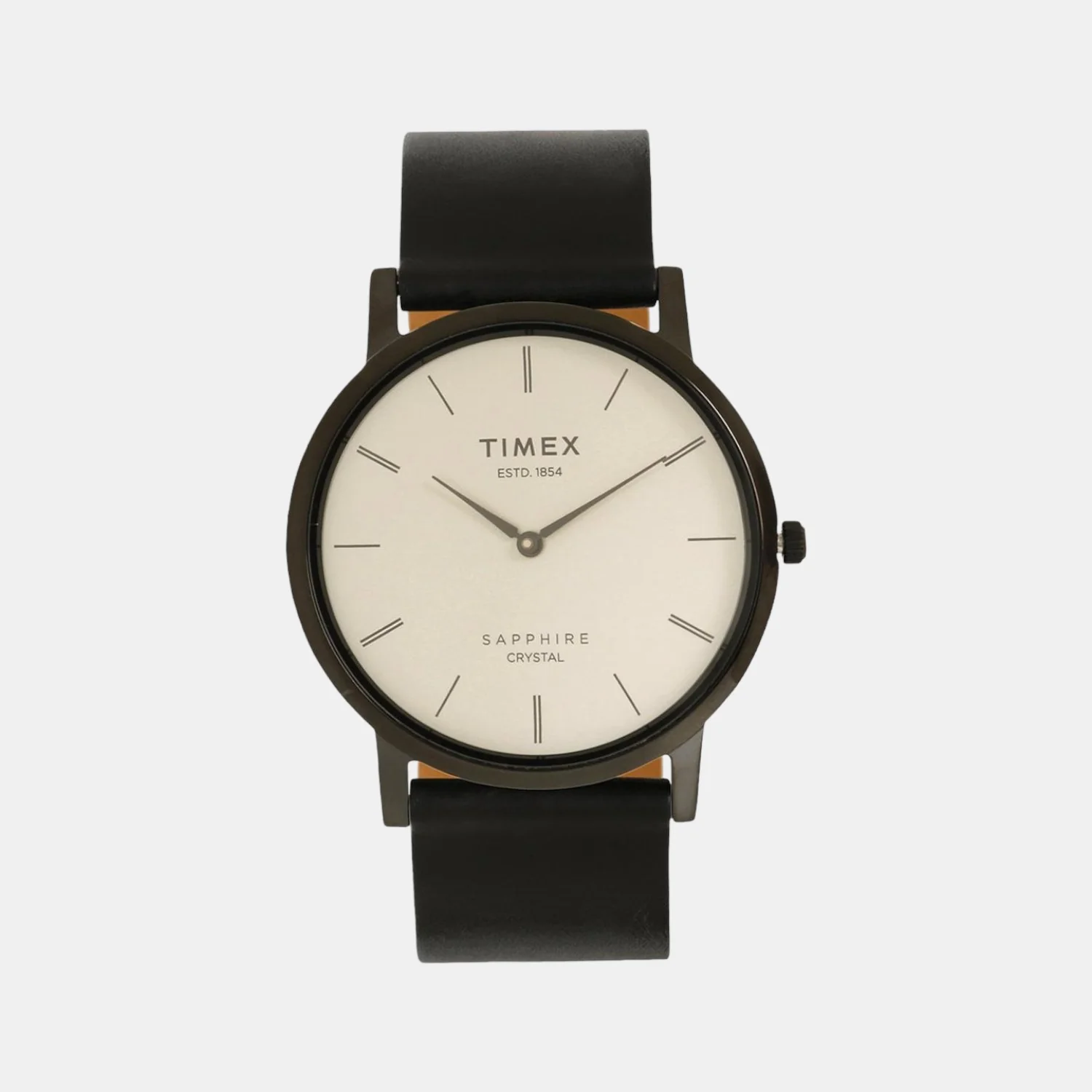 Men Quartz Grey Dial Analog Leather Watch TWEG17407