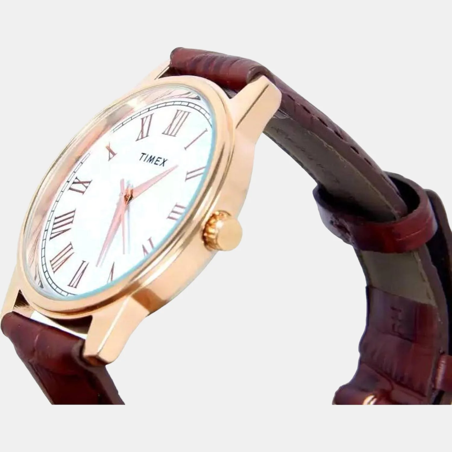 Men Quartz White Dial Analog Leather Watch TW00ZR324 - Image 2
