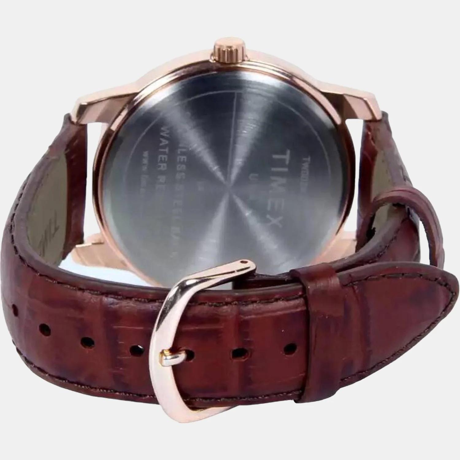 Men Quartz White Dial Analog Leather Watch TW00ZR324 - Image 3