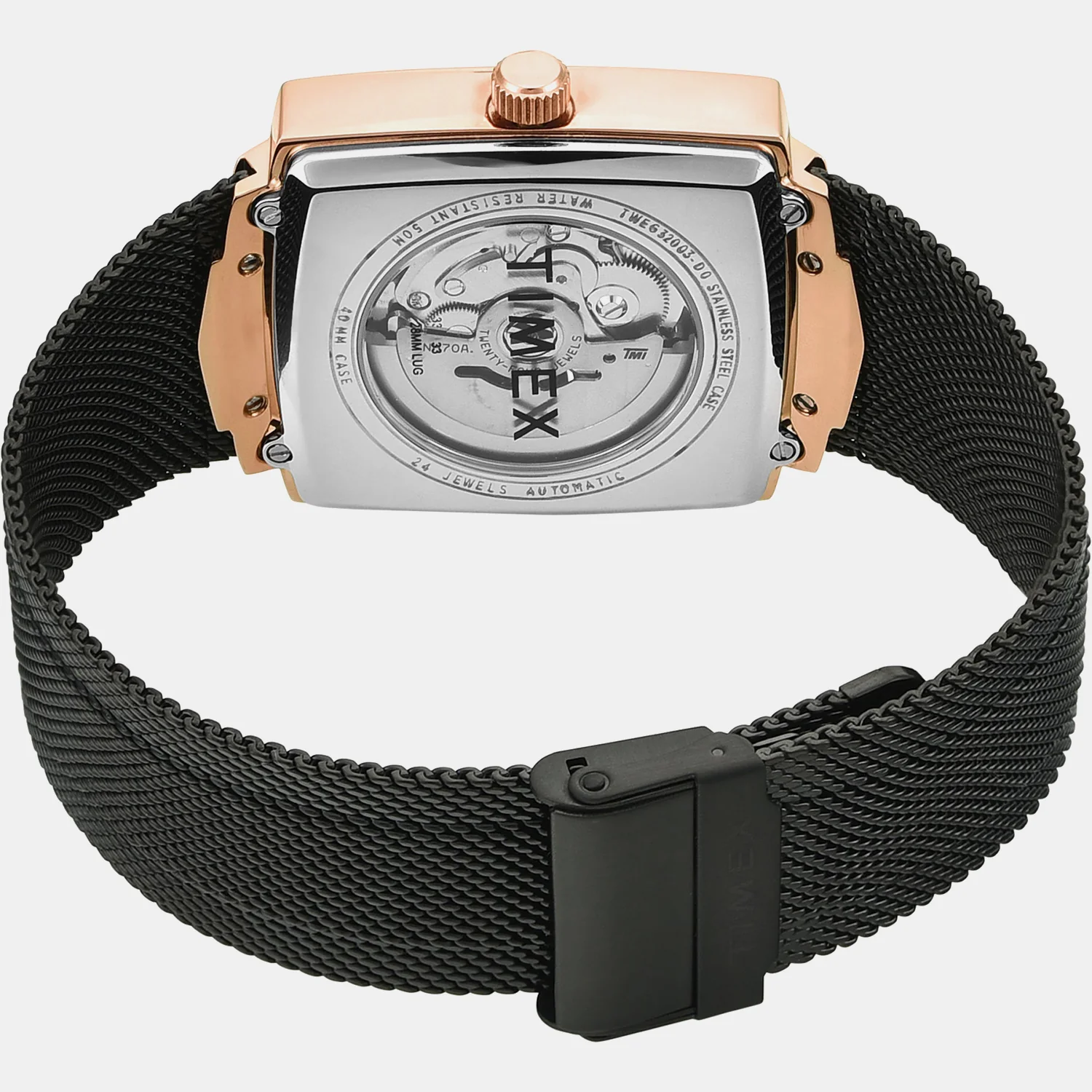 Signio Men Automatic Black Dial Analog Mesh Watch TWEG32003 - Image 5