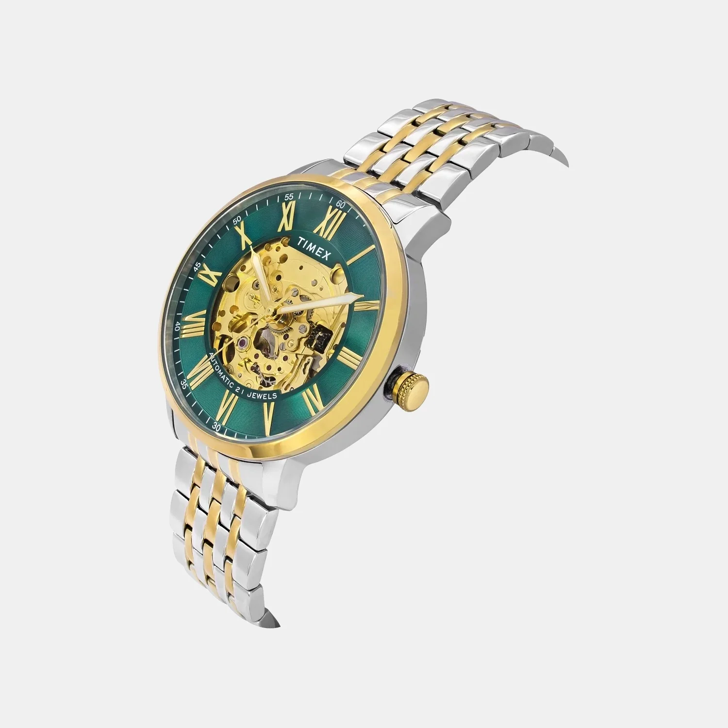 Signio Men Automatic Green Dial Analog Stainless Steel Watch TWEG23504 - Image 2