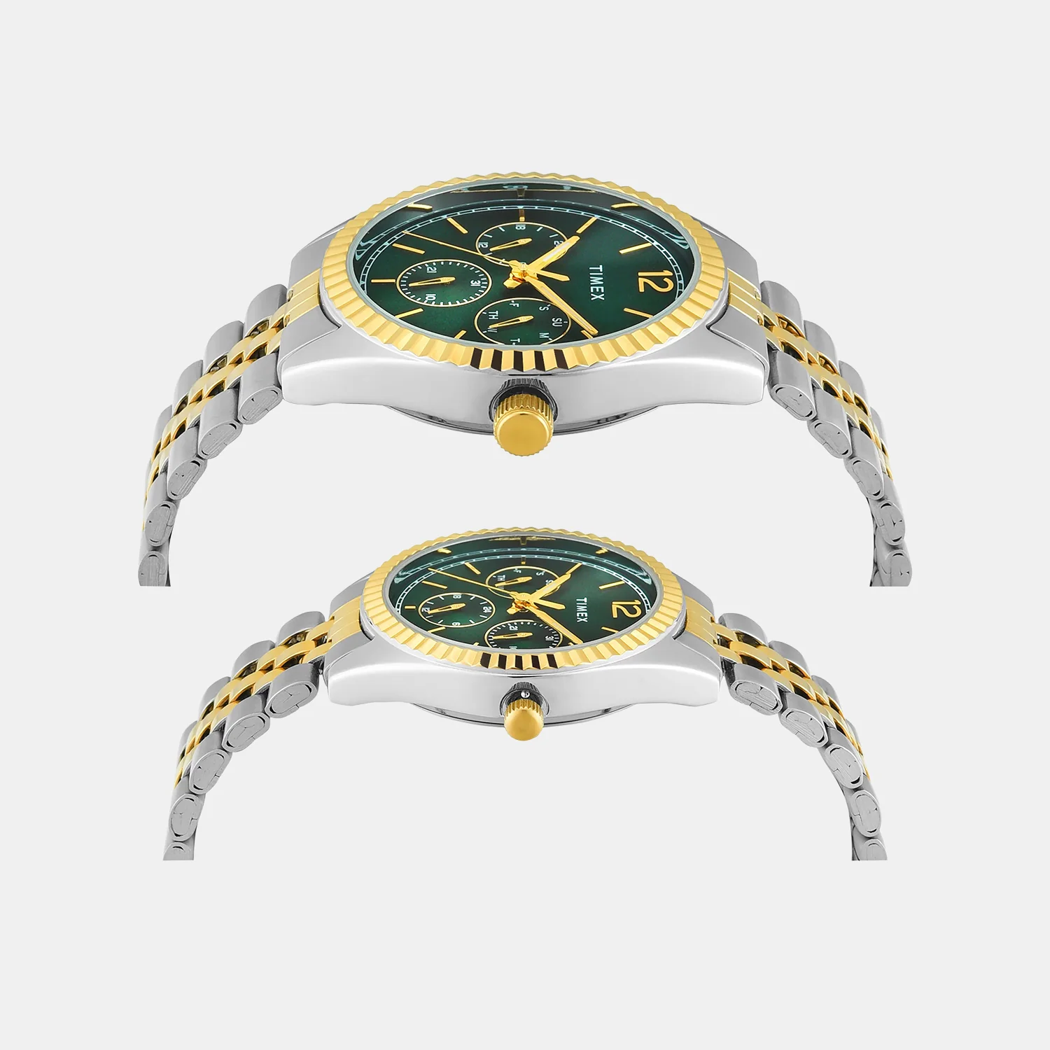 Trendline Couple Quartz Green Dial Multi-Function Stainless Steel Watch TW00PR347 - Image 3