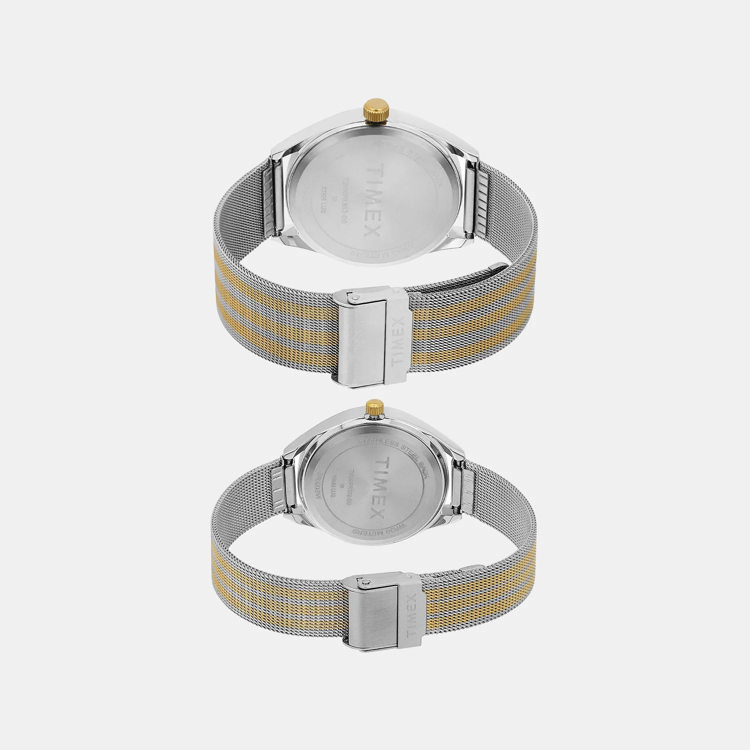 Trendline Couple Quartz Silver Dial Analog Mesh Watch TW00PR352 - Image 3