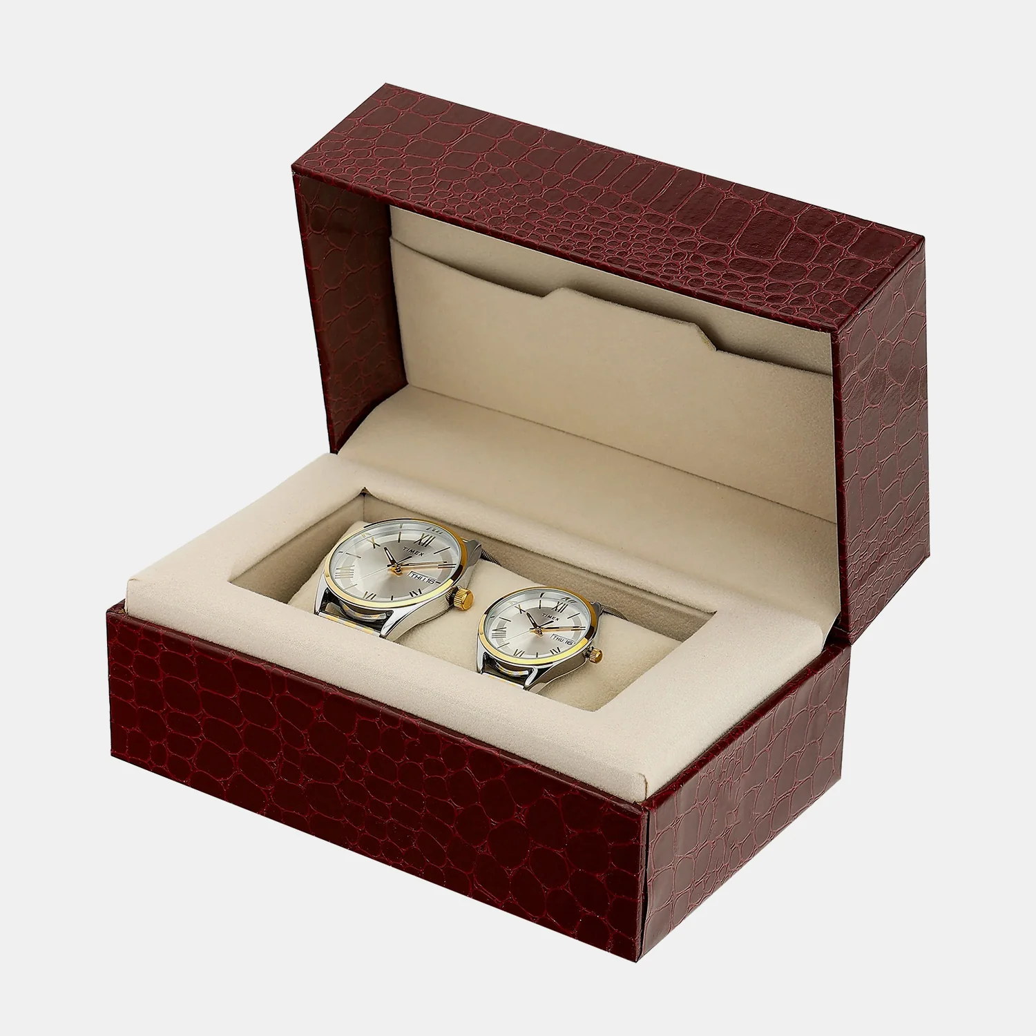 Trendline Couple Quartz Silver Dial Analog Mesh Watch TW00PR352 - Image 4