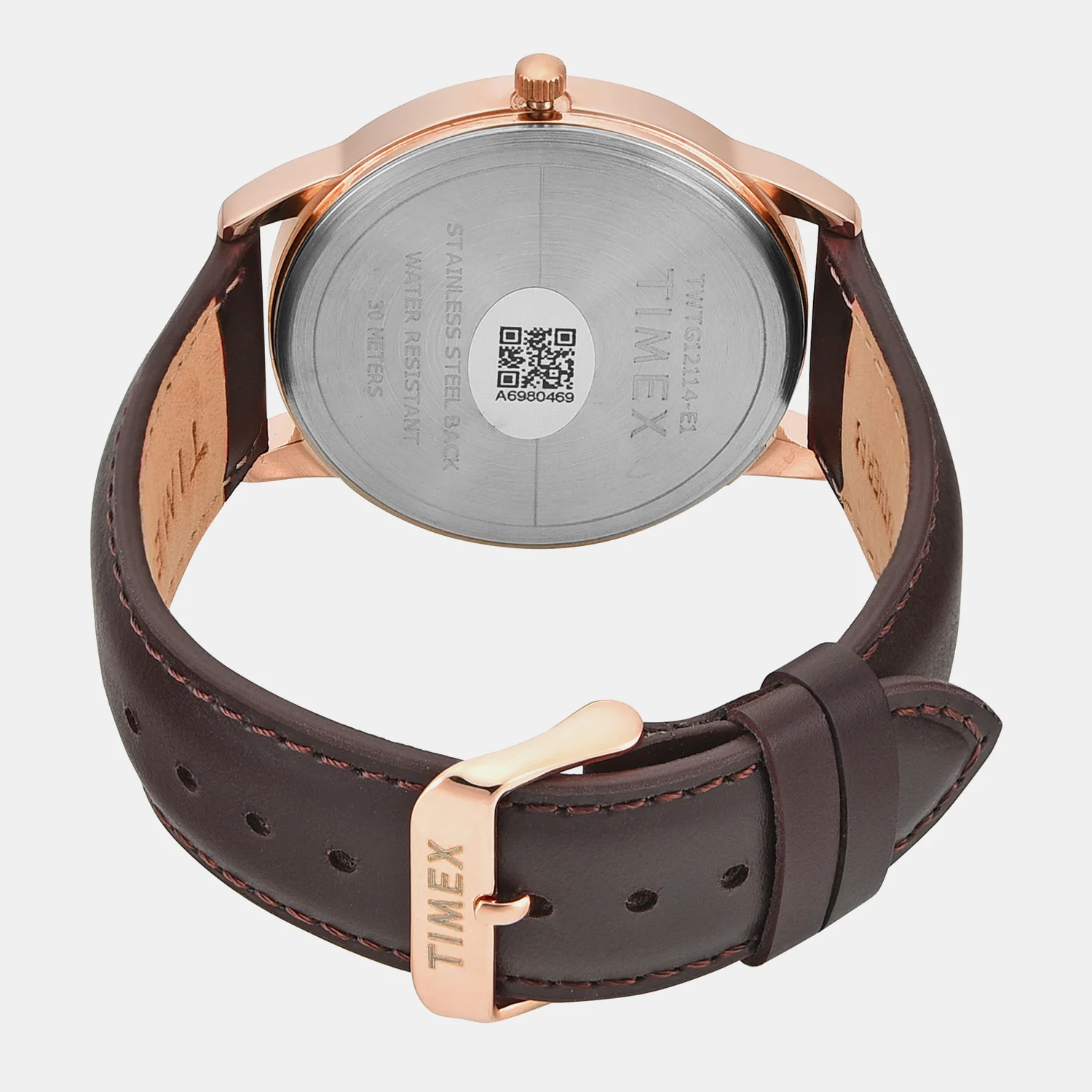 Trendline Men Quartz Brown Dial Analog Leather Watch TWTG12114 - Image 5