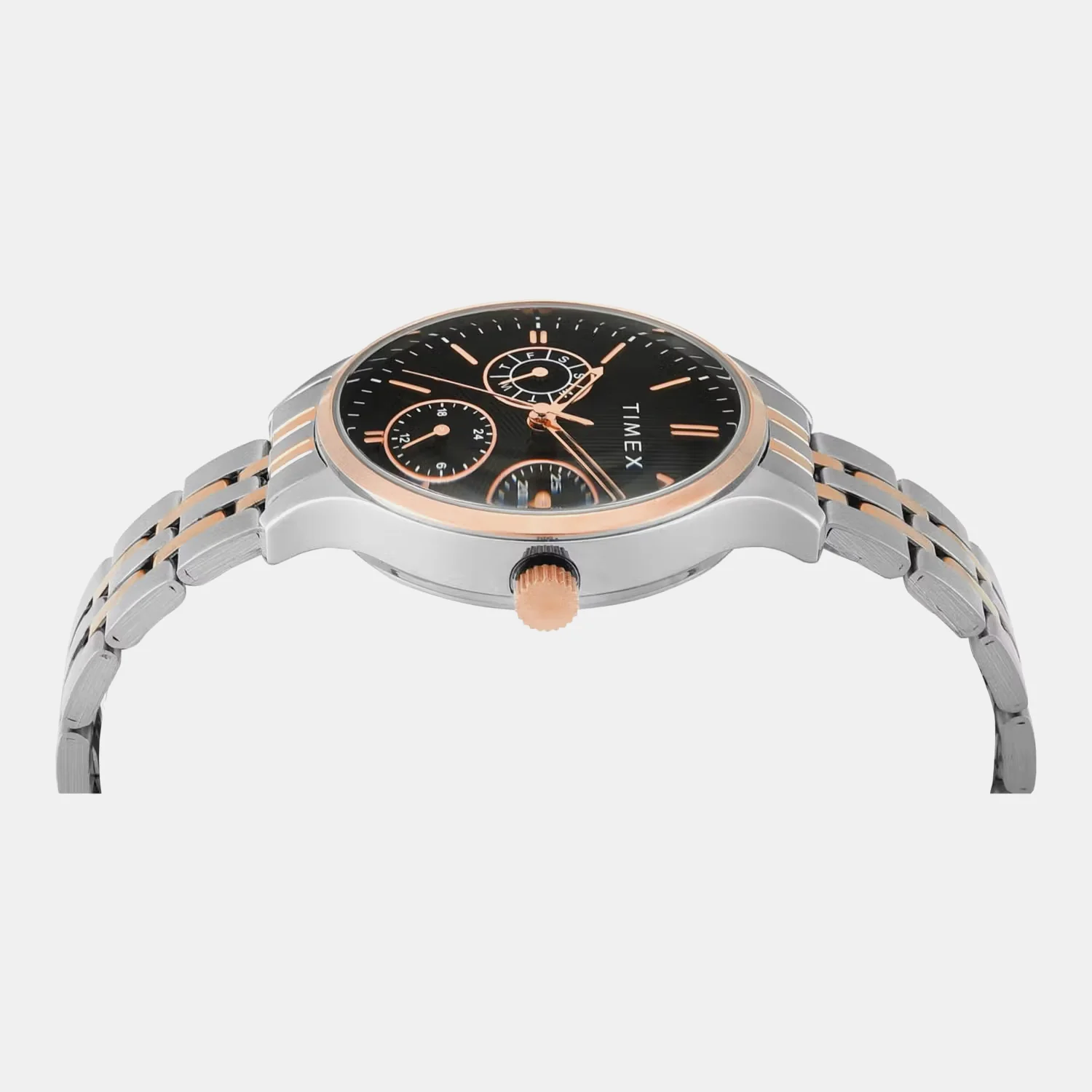 Trendline Women Quartz Black Dial Multi-Function Stainless Steel Watch TWEL14837 - Image 2