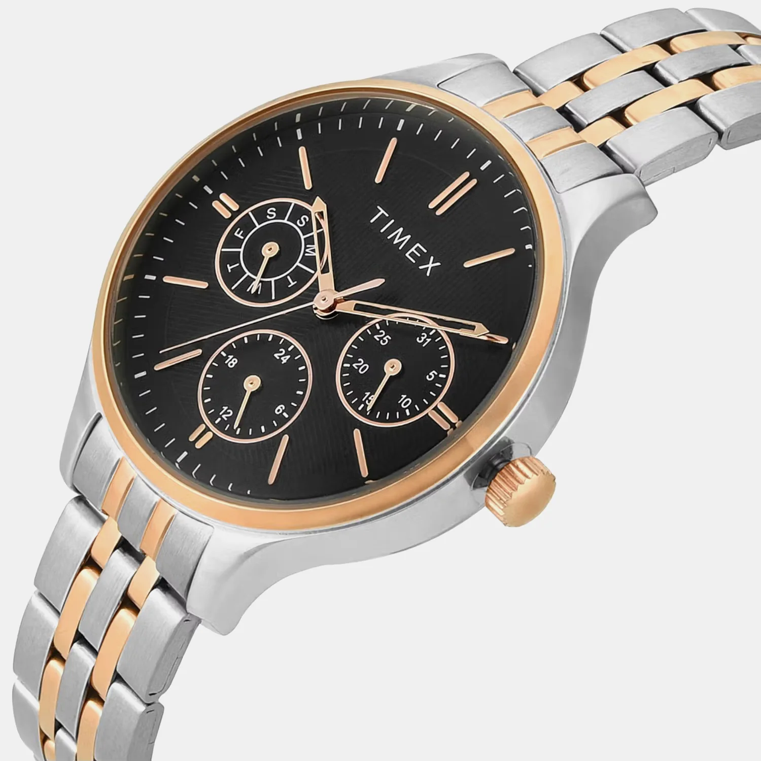 Trendline Women Quartz Black Dial Multi-Function Stainless Steel Watch TWEL14837 - Image 3
