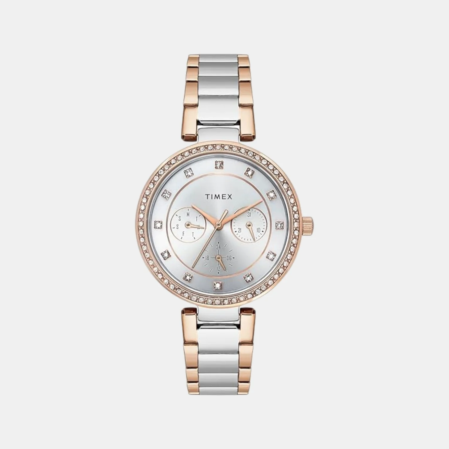 Trendline Women Quartz Silver Dial Multi-Function Stainless Steel Watch TWEL18723 - Image 2