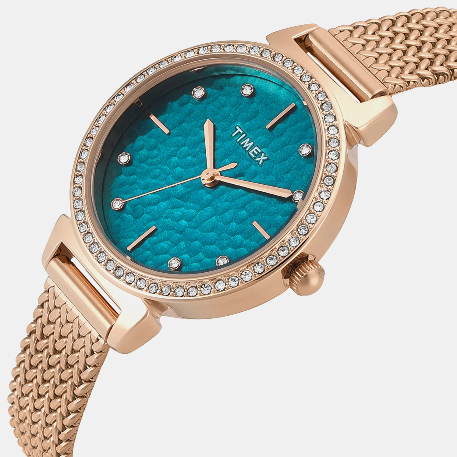 Trendline Women Quartz Teal Dial Analog Stainless Steel Watch TWEL22305 - Image 2