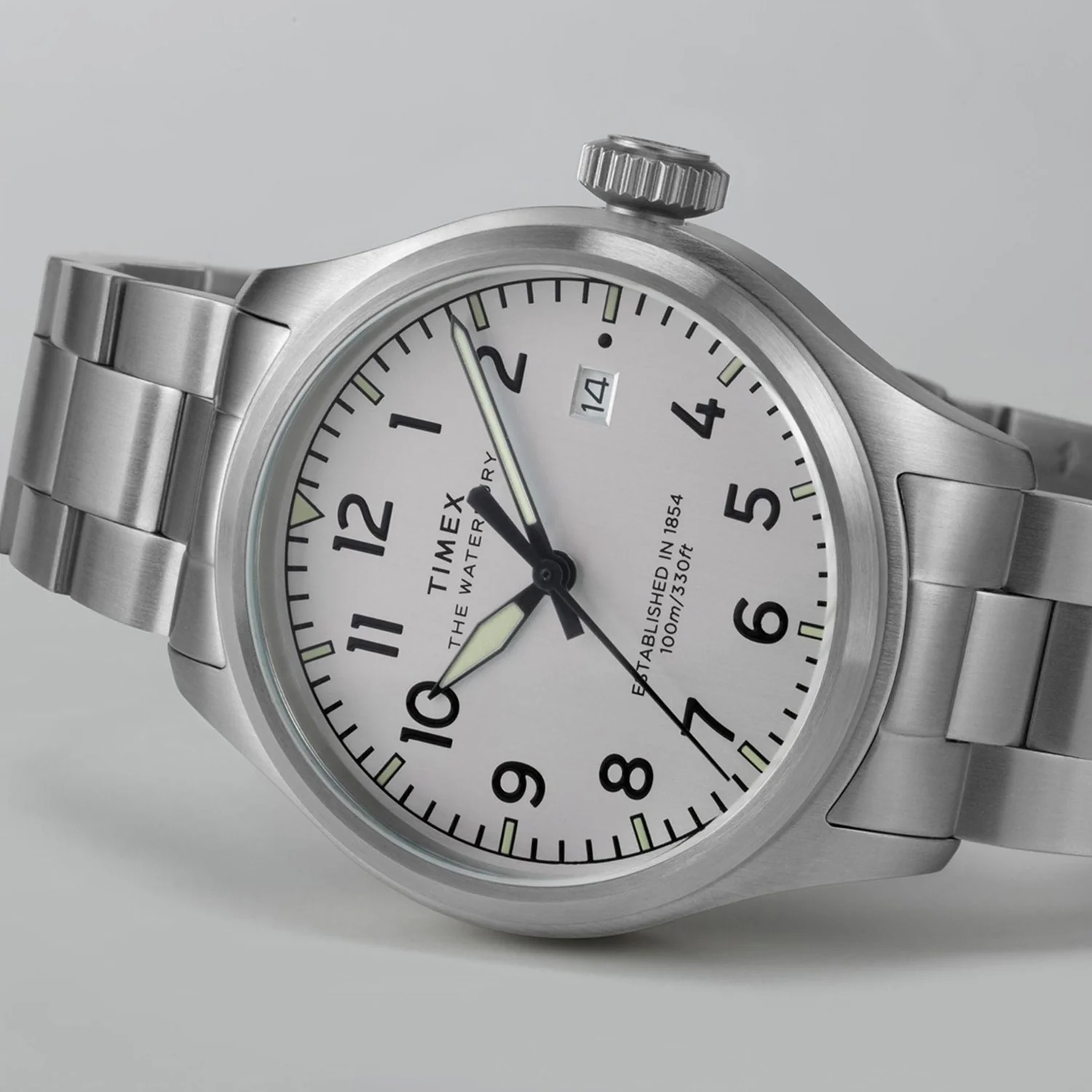 Waterbury Men Quartz Silver Dial Analog Stainless Steel Watch TW2Y18800UJ - Image 2