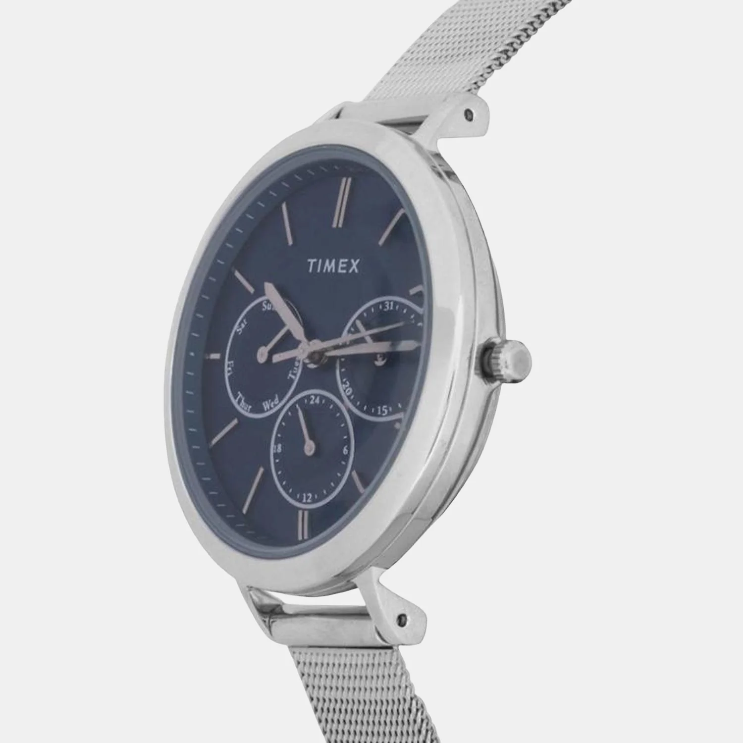 Women Quartz Blue Dial Chronograph Stainless Steel Watch TWEL14500 - Image 4