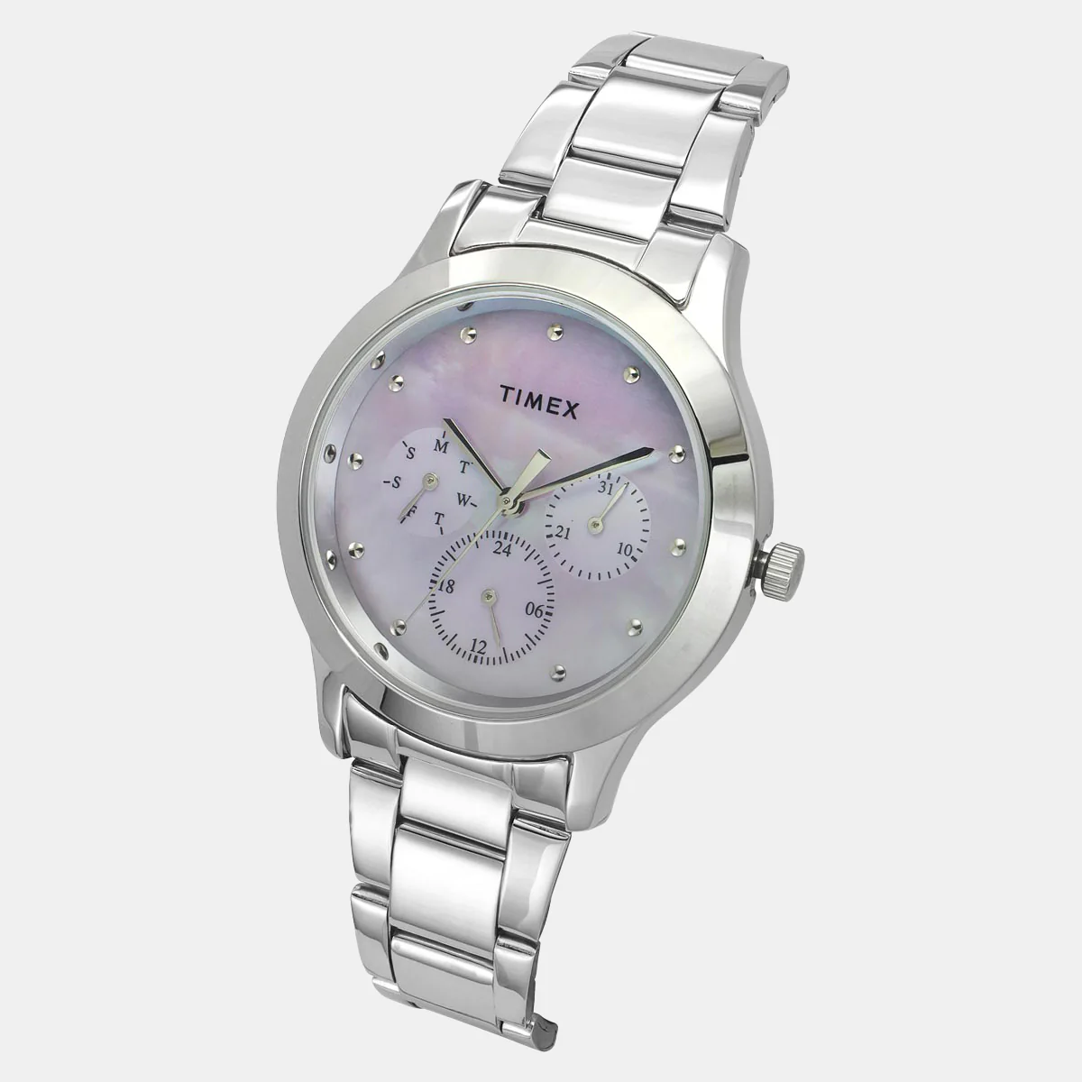 Women Quartz Mother Of Pearl Dial Analog Stainless Steel Watch TW000Q816-EX - Image 3