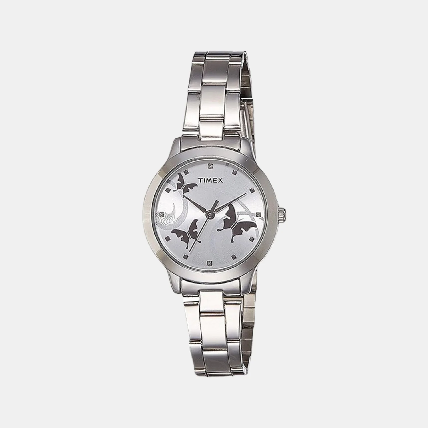 Women Quartz Silver Dial Analog Stainless Steel Watch TW000T606