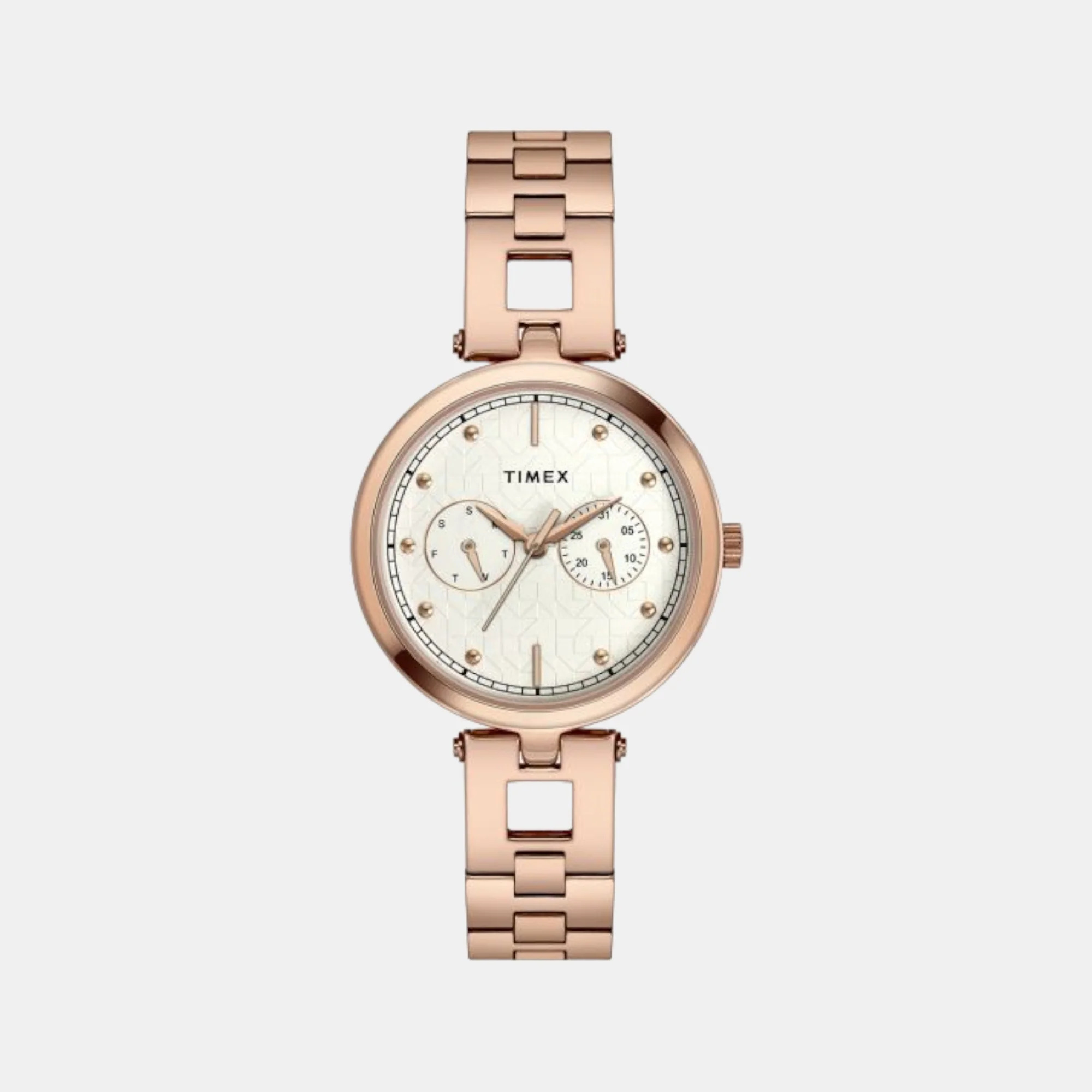 Women Quartz White Dial Analog Stainless Steel Watch TWEL16602