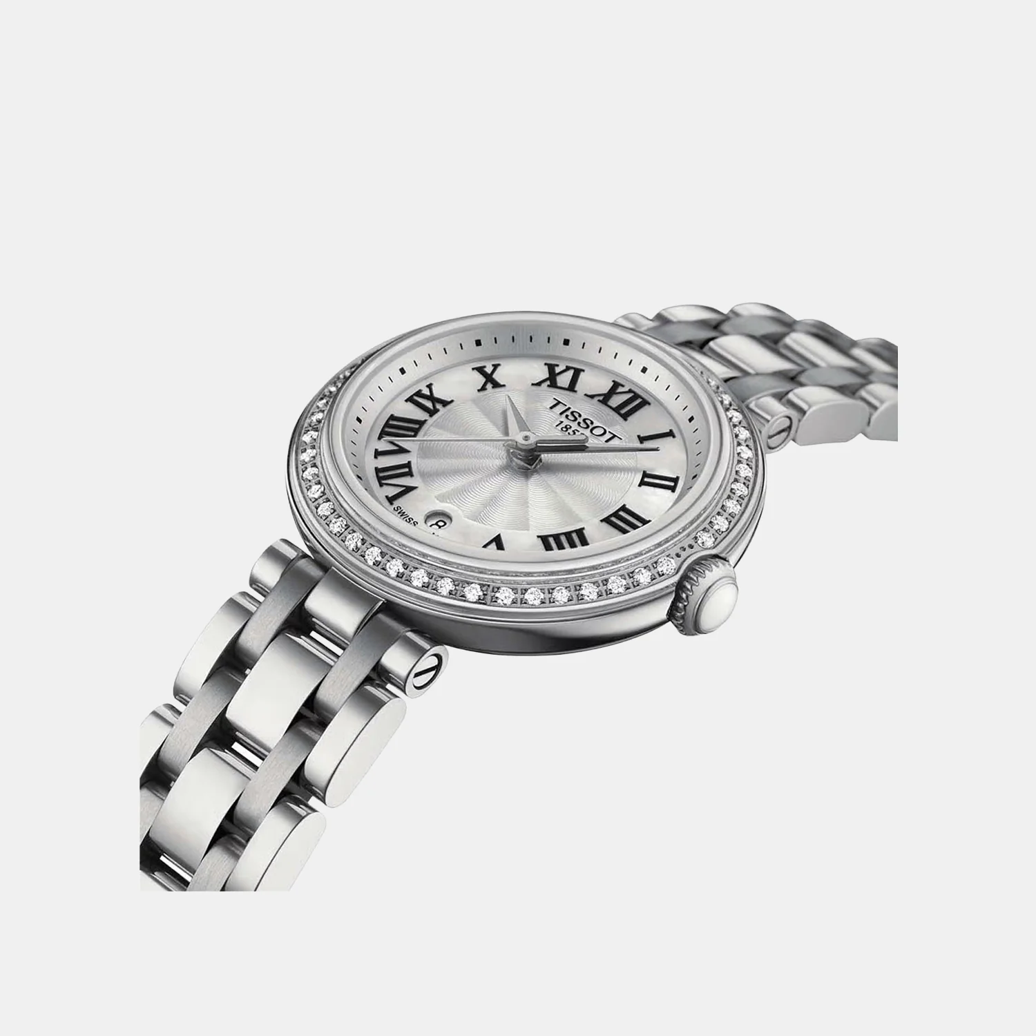 Bellissima Women Quartz White Mother Of Pearl Dial Analog Steel Watch T1260106111300 - Image 2
