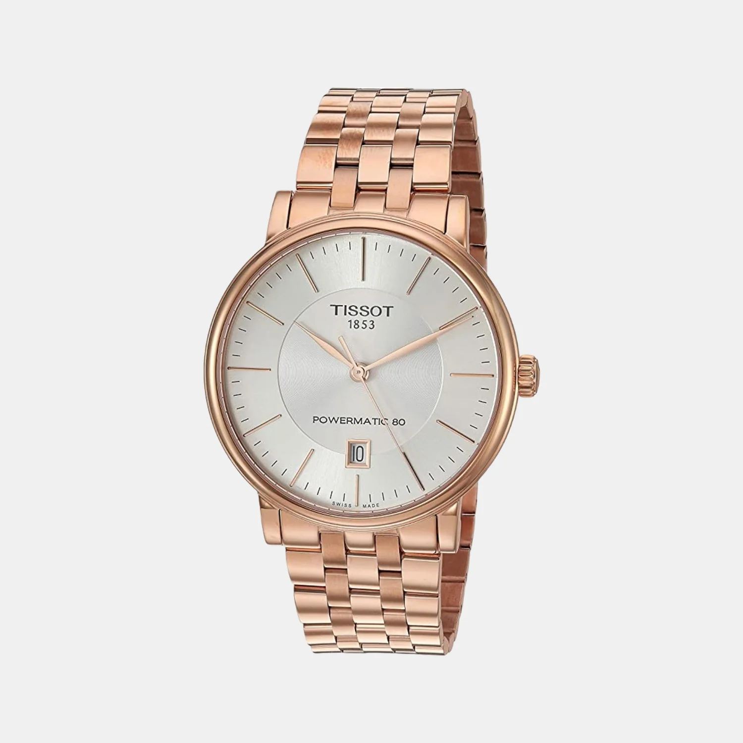 Carson Men Automatic Silver Dial Analog Stainless Steel Watch T1224073303100