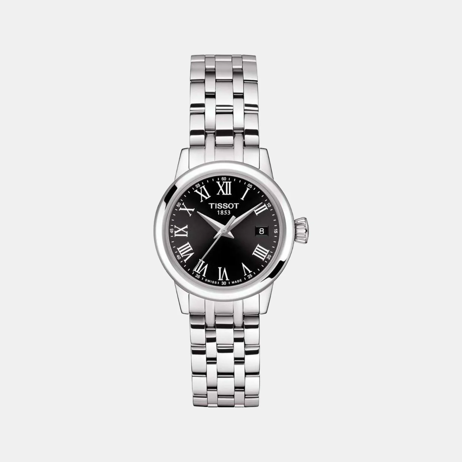 Classic Dream Women Quartz Black Dial Analog Stainless Steel Watch T1292101105300