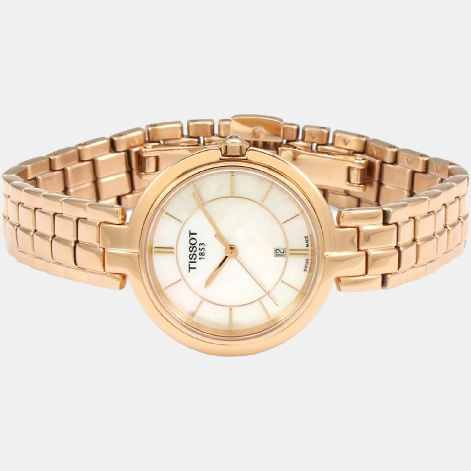 Flamingo Women Quartz Mother Of Pearl Dial Analog Stainless Steel Watch T0942103311101 - Image 2