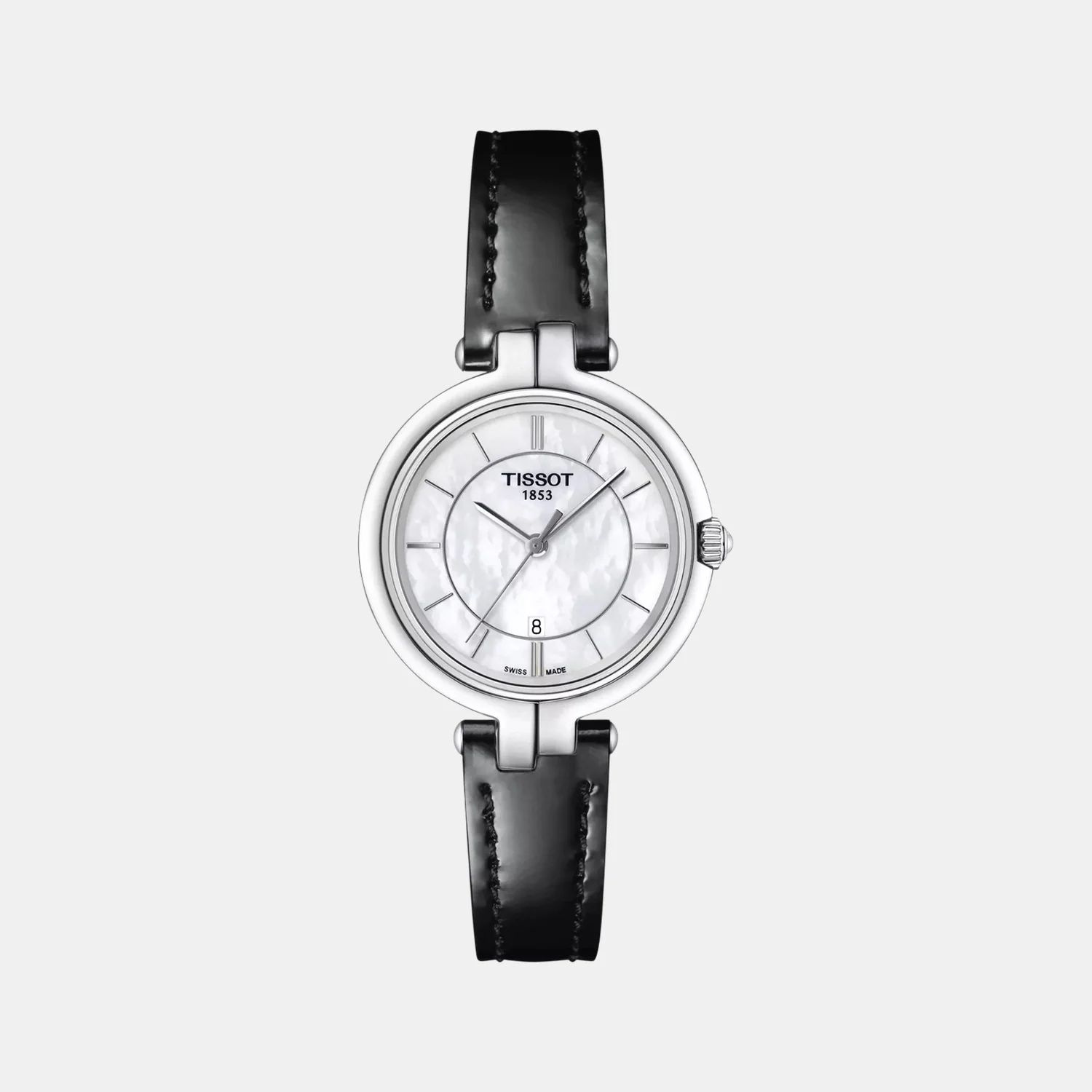 Flamingo Women Quartz White Mother Of Pearl Dial Analog Leather Watch T0942101611100