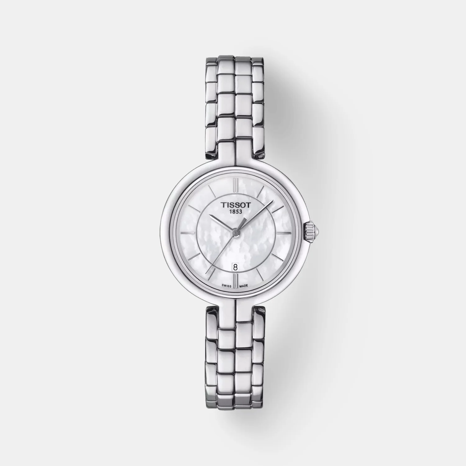 Flamingo Women Quartz White Mother Of Pearl Dial Analog Stainless Steel Watch T0942101111100 - Image 2