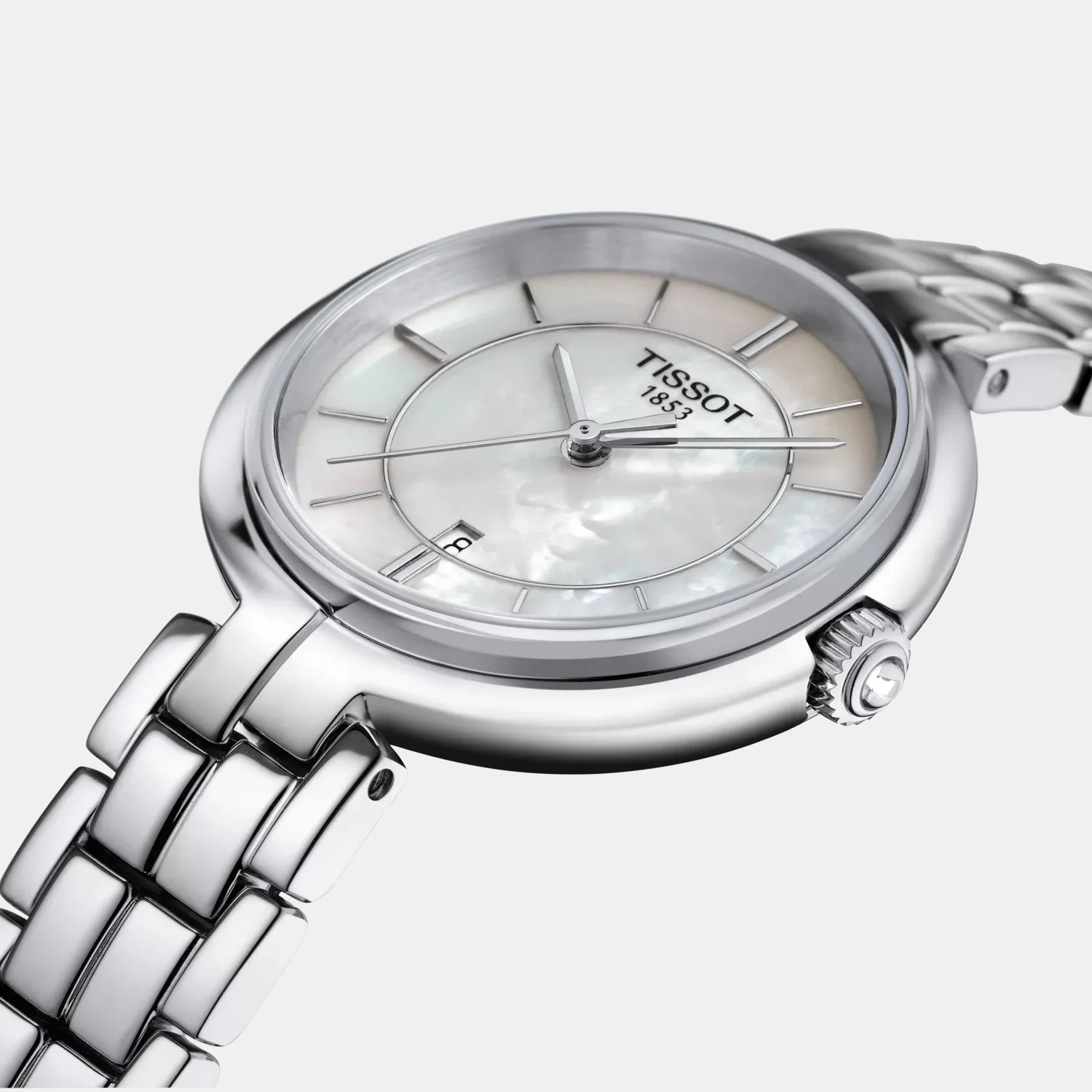 Flamingo Women Quartz White Mother Of Pearl Dial Analog Stainless Steel Watch T0942101111100 - Image 3