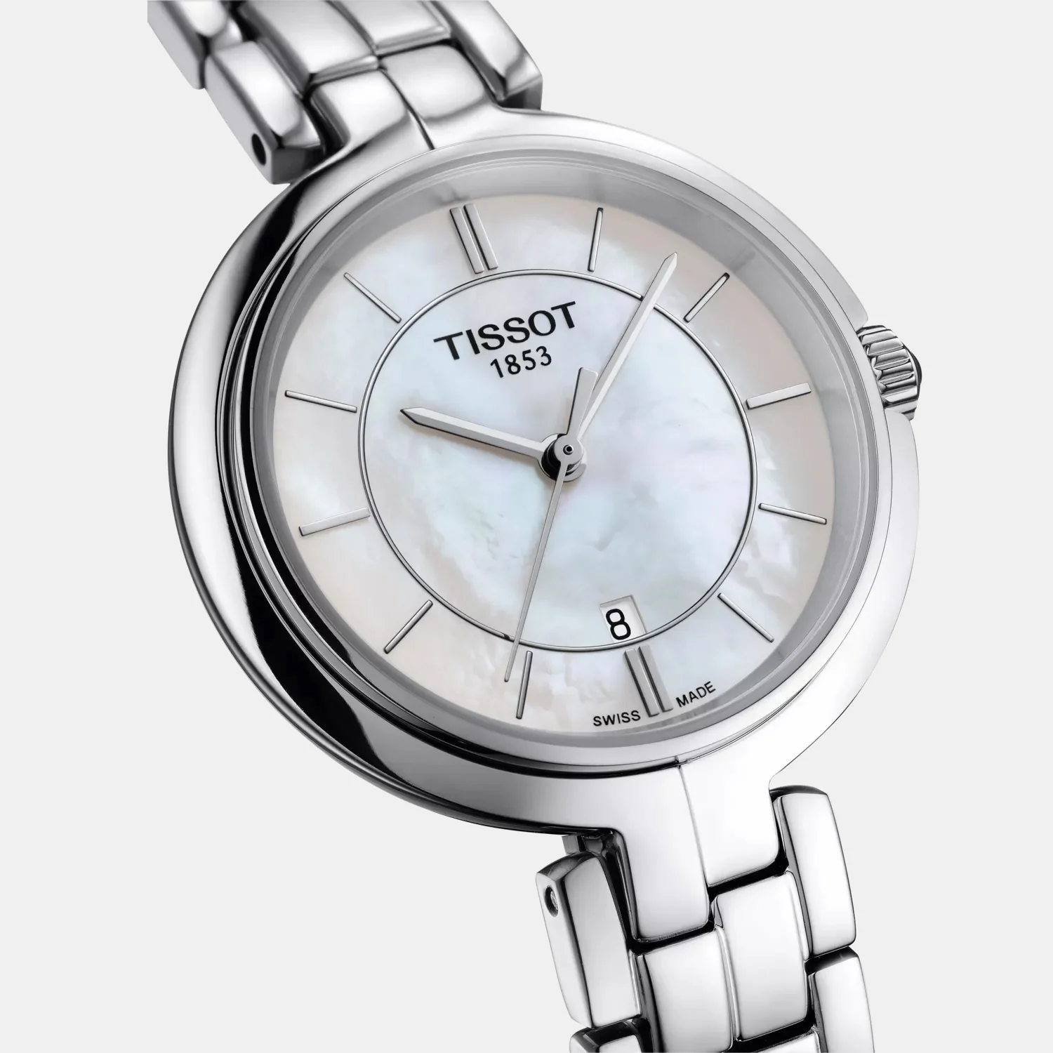Flamingo Women Quartz White Mother Of Pearl Dial Analog Stainless Steel Watch T0942101111100 - Image 4