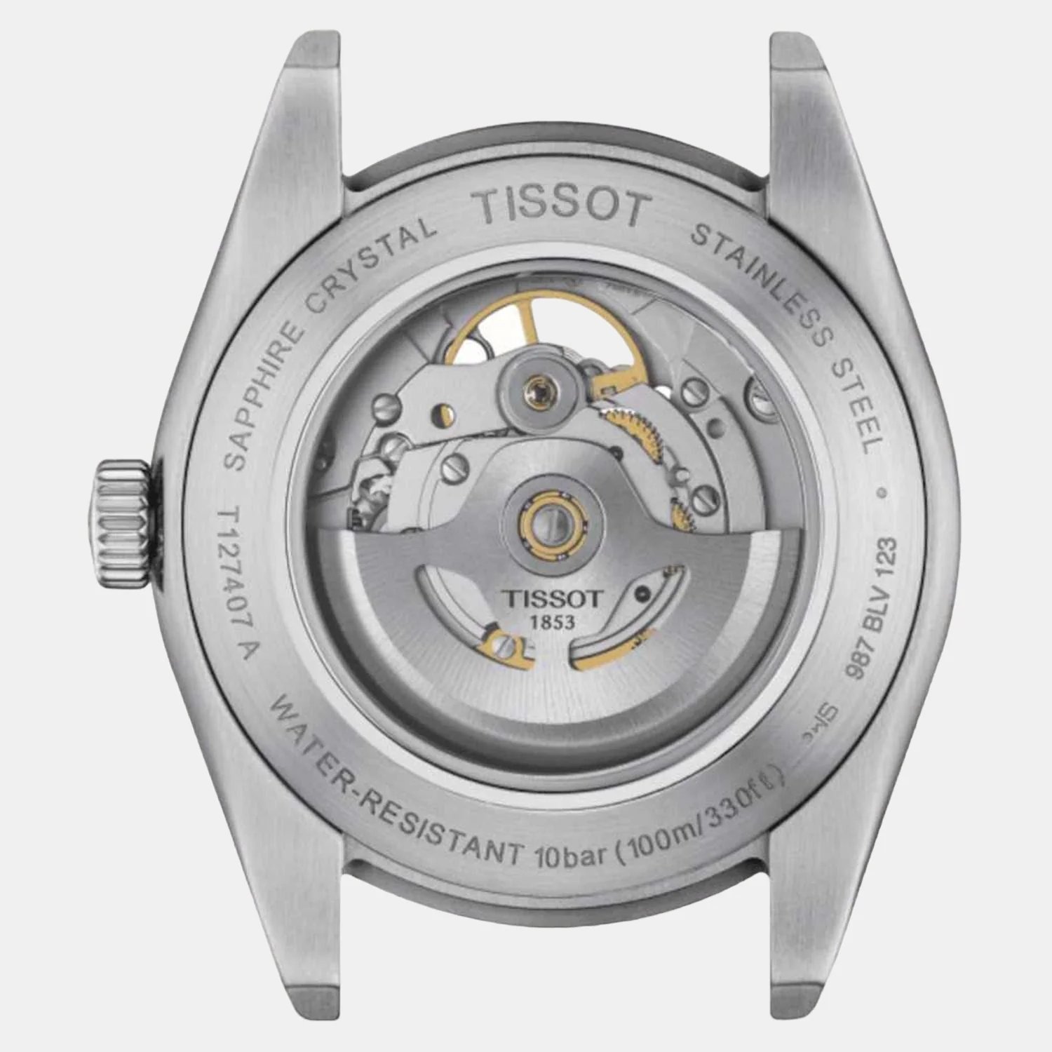 Gentleman Open Heart Men Automatic Blue Dial Analog Stainless Steel Watch T1274071104101 - Image 2