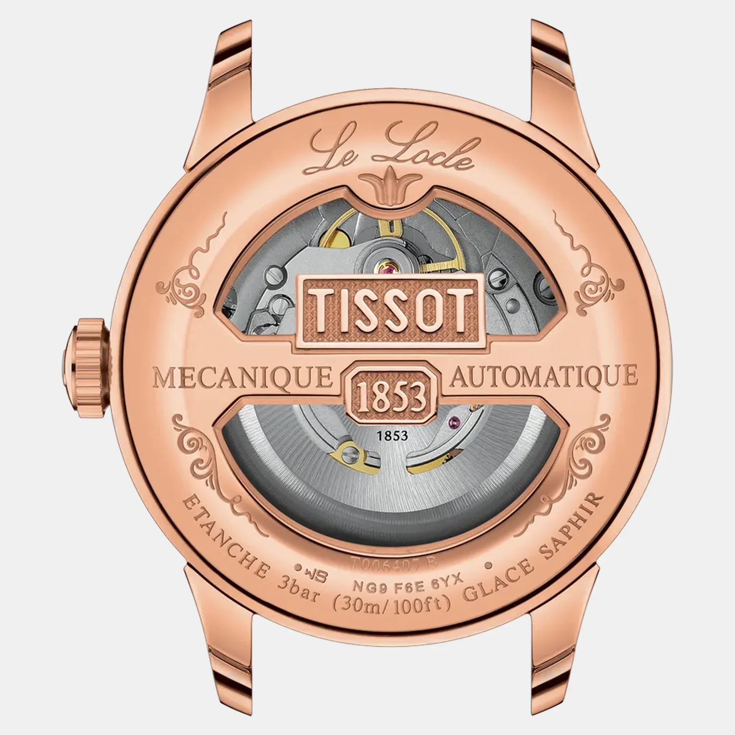 Le Locle Men Automatic Silver Dial Analog Leather Watch T0064073603300 - Image 2