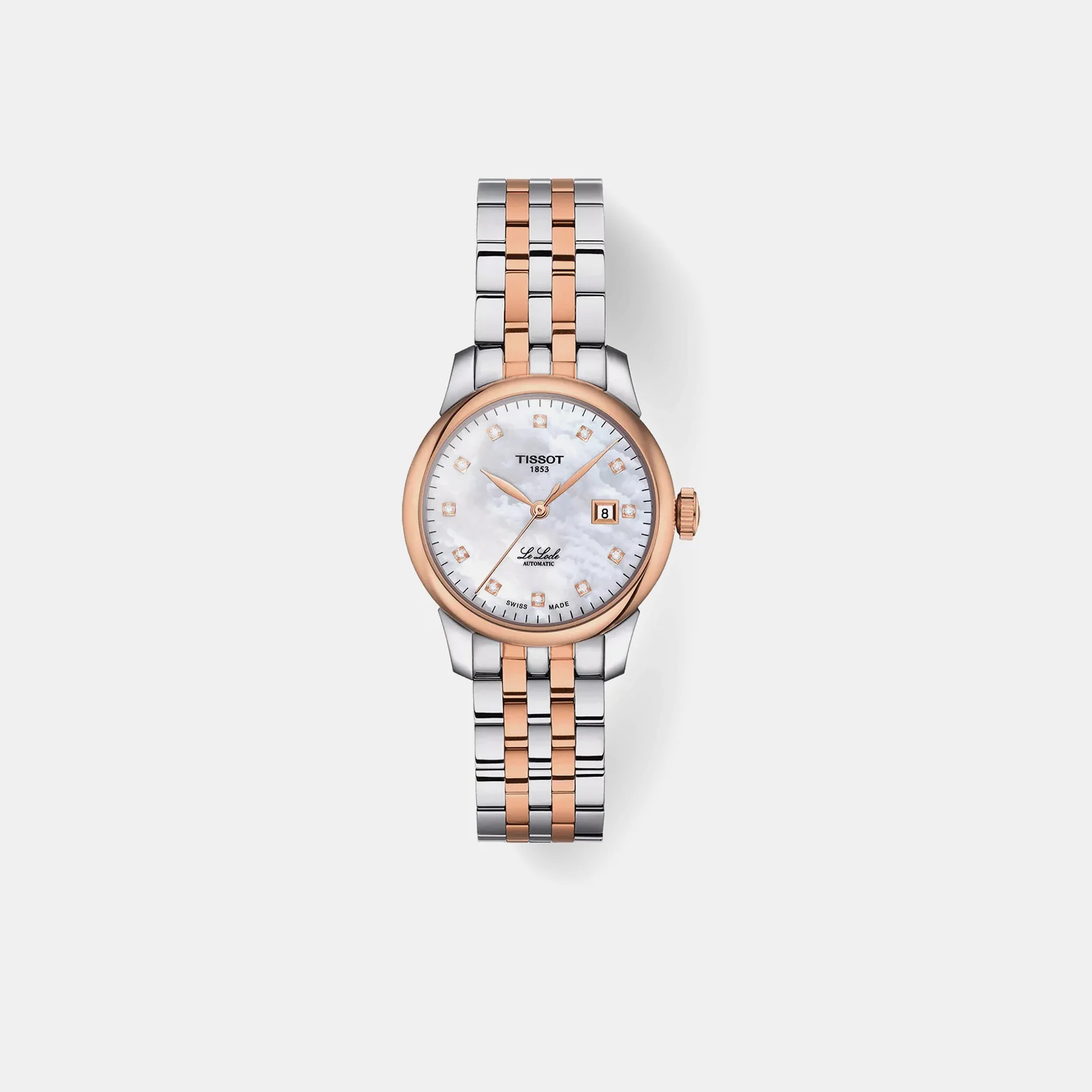Le Locle Women Automatic Mother Of Pearl Dial Analog Stainless Steel Watch T006.207.22.116.00