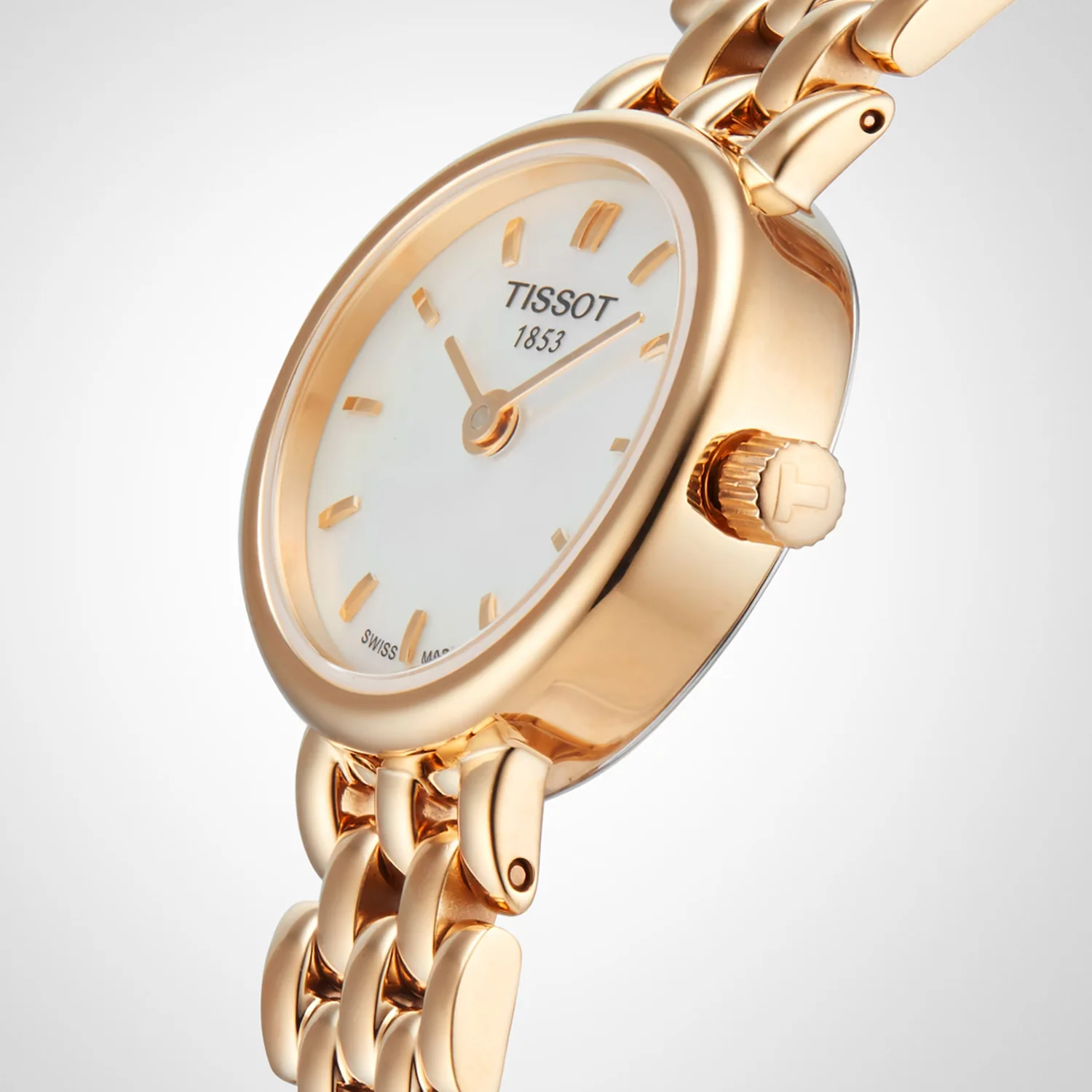 Lovely Women Quartz White Mother Of Pearl Dial Analog Stainless Steel Watch T0580093311100 - Image 3