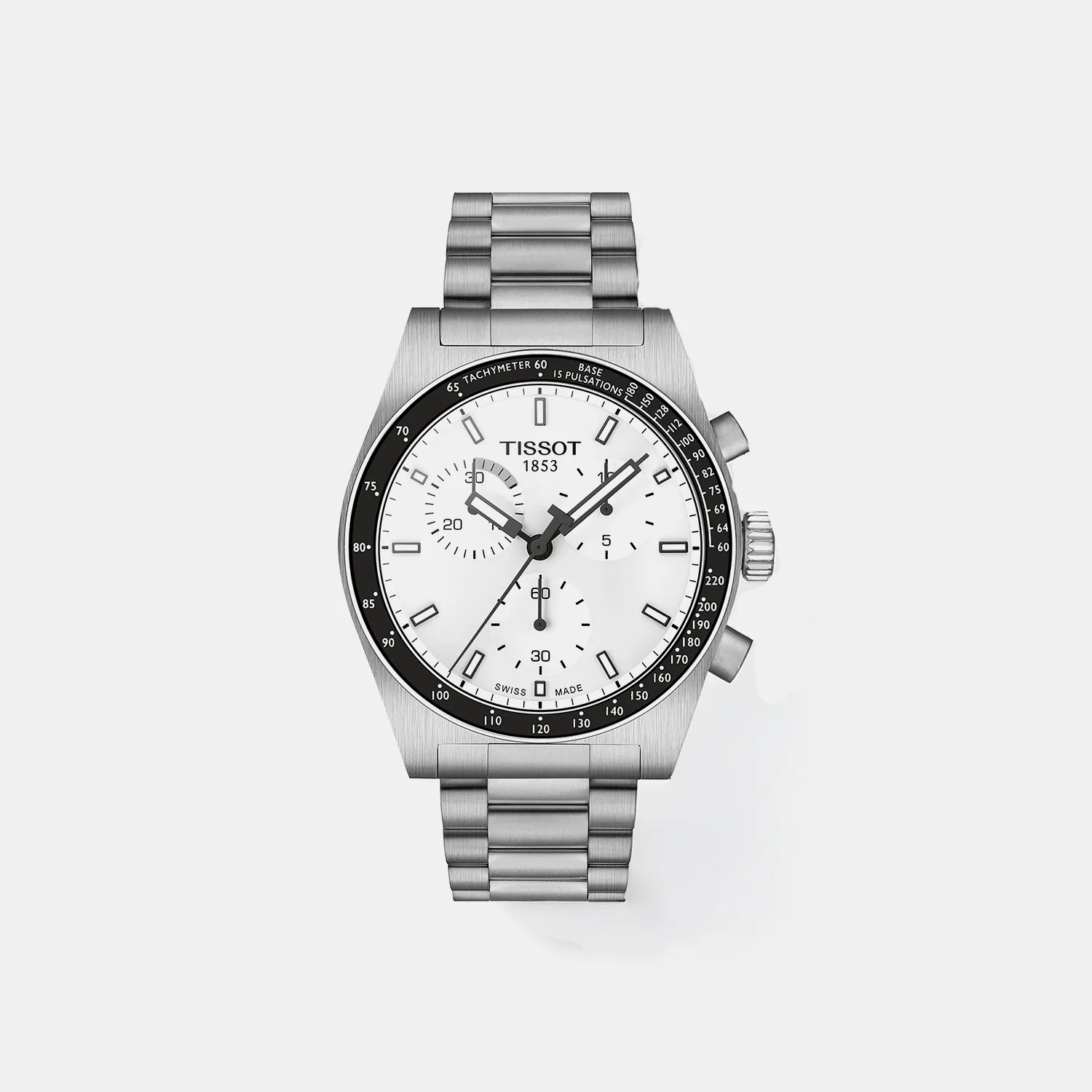 Men Quartz White Dial Chronograph Stainless Steel Watch T1494171101100