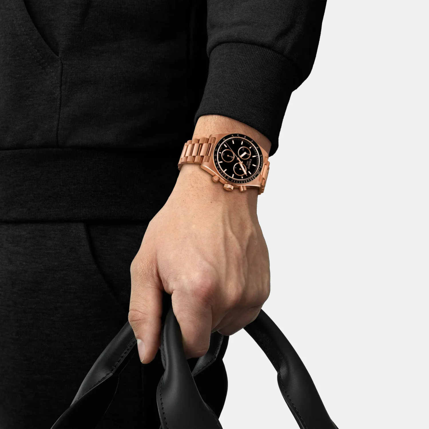 PR 516 Men Quartz Black Dial Chronograph Stainless Steel Watch T1494173305100 - Image 5
