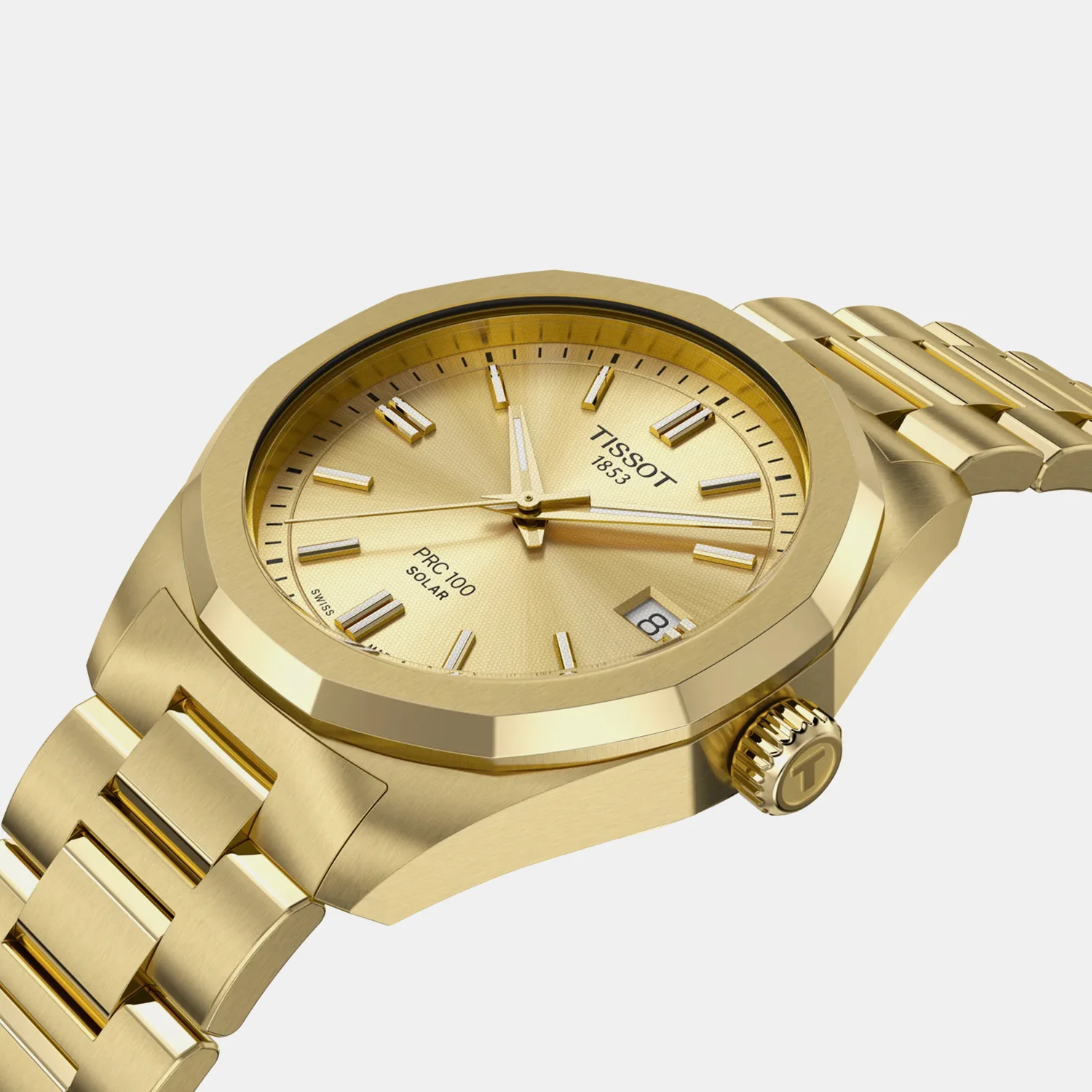 PRC 100 Solar Women Champagne Dial Analog Steel Watch T1518223302100 - Image 2