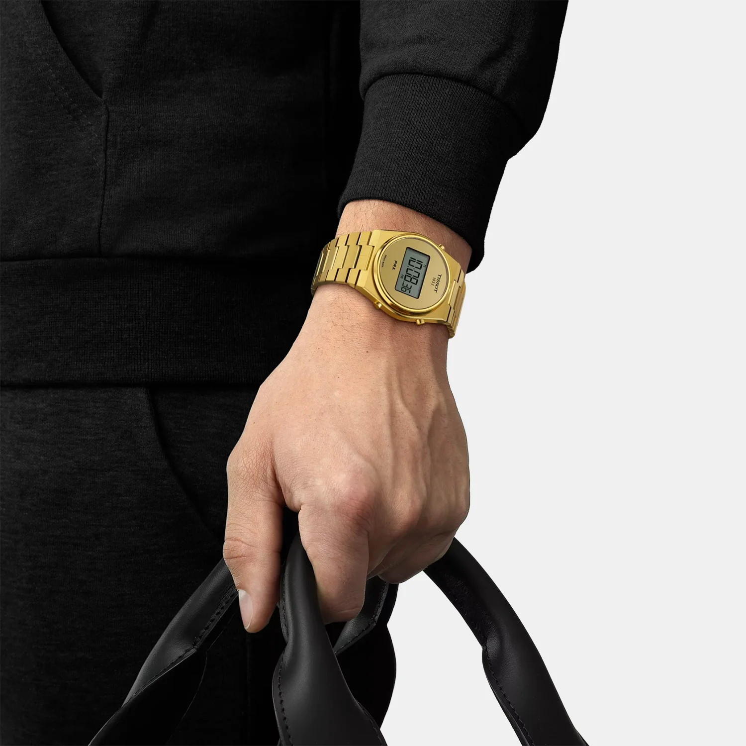 PRX Men Quartz Gold Dial Digital Stainless Steel Watch T1374633302000 - Image 5