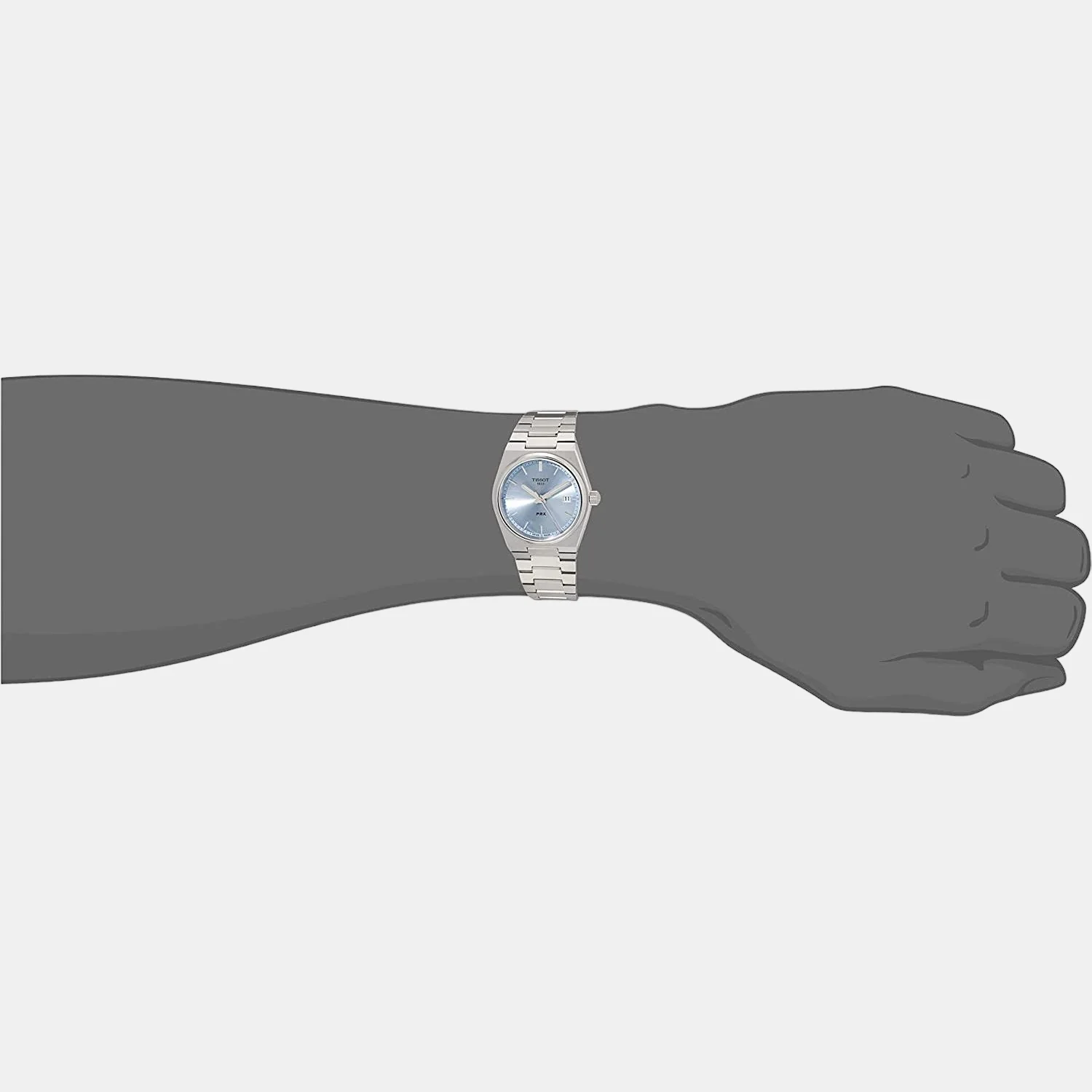 PRX Unisex Quartz Light Blue Dial Analog Stainless Steel Watch T1372101135100 - Image 5