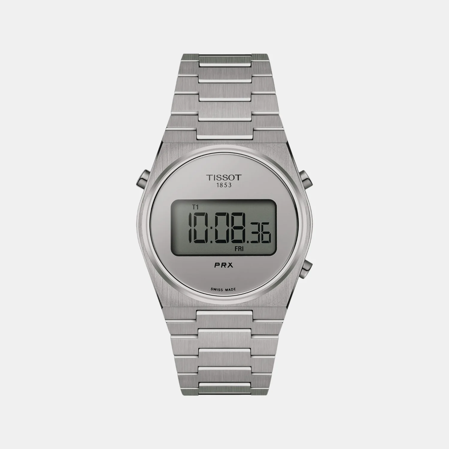 PRX Unisex Quartz Silver Dial Digital Stainless Steel Watch T1372631103000